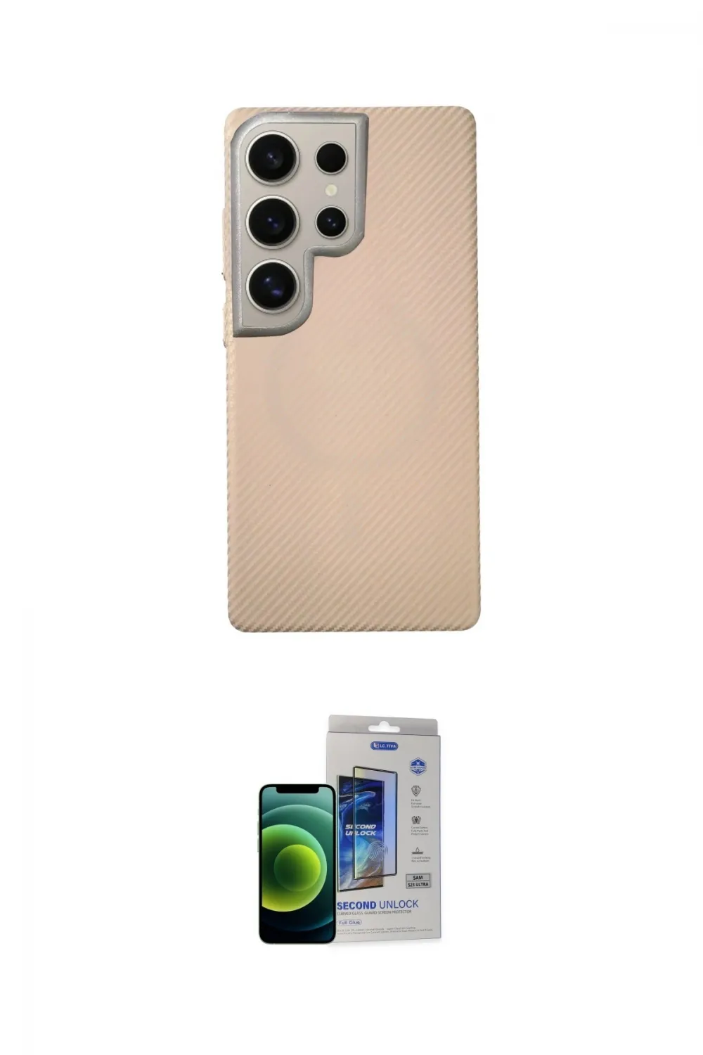 ieg™ Galaxy S23 Ultra Kılıf Eksen Prime - Siyah Durable Full Glue Curved Cam