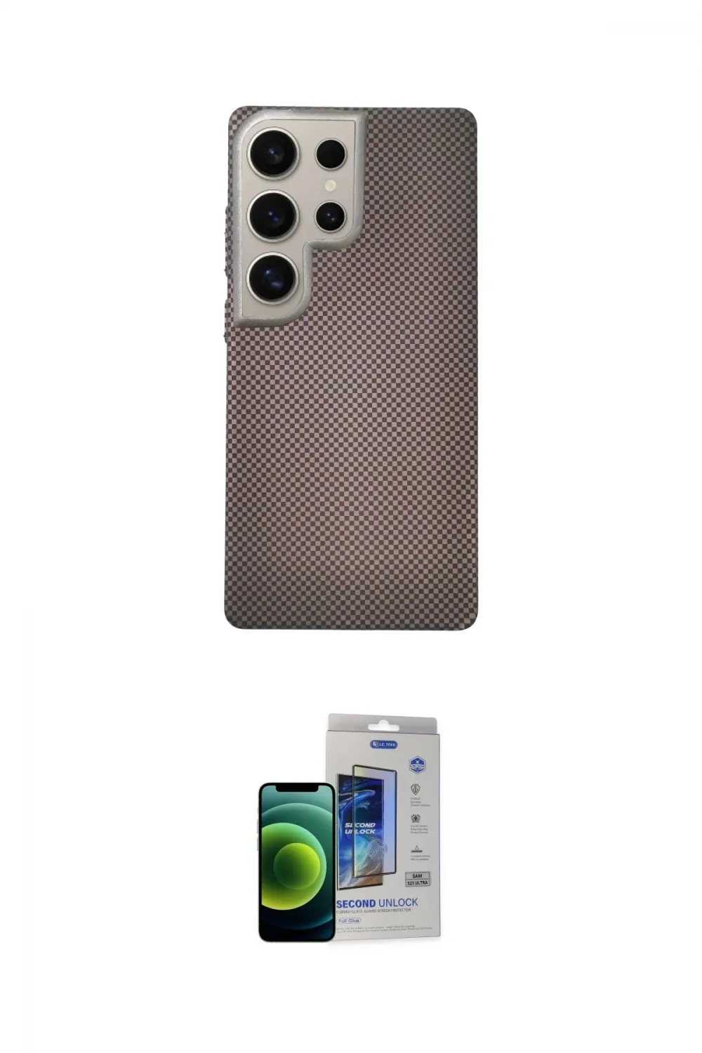 ieg™ Galaxy S23 Ultra Kılıf Eksen Prime - Siyah Durable Full Glue Curved Cam