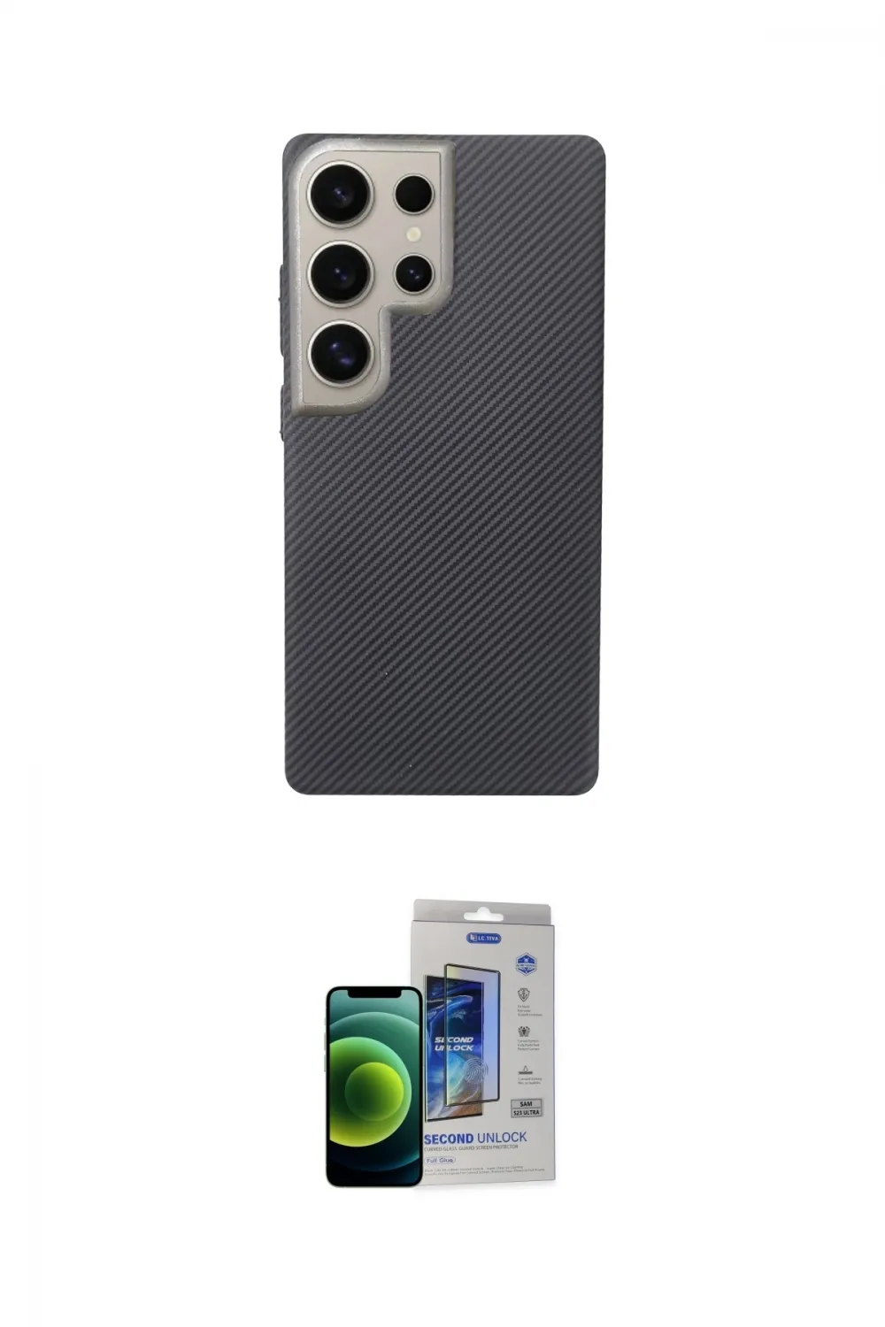 ieg™ Galaxy S23 Ultra Kılıf Eksen Prime - Siyah Durable Full Glue Curved Cam