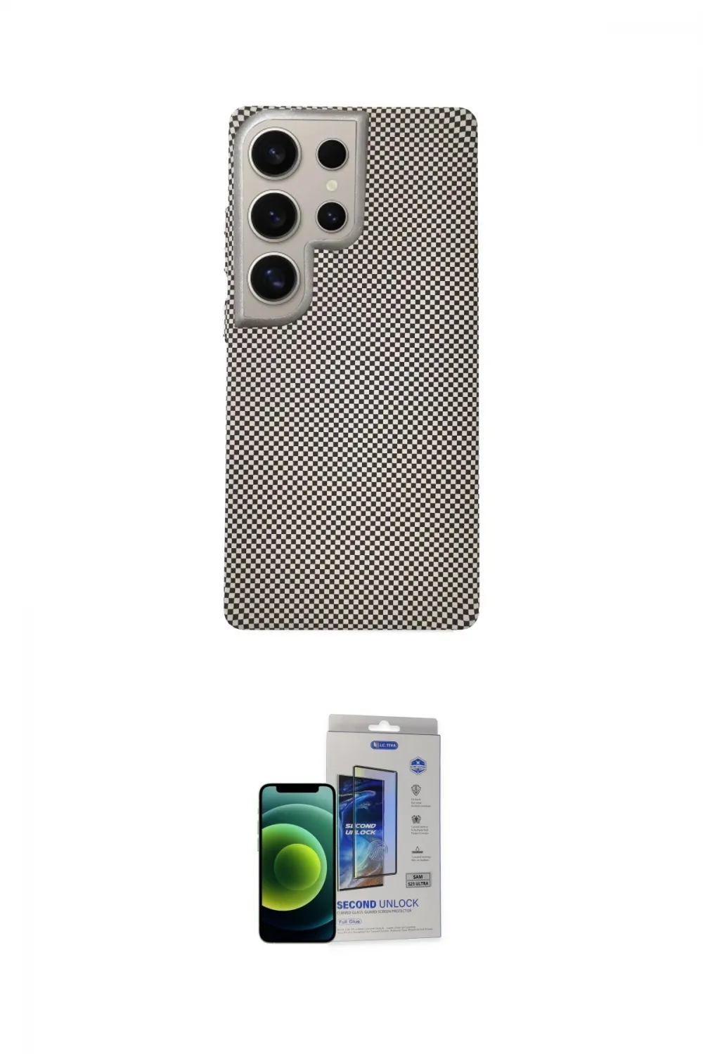 ieg™ Galaxy S23 Ultra Kılıf Eksen Prime - Siyah Durable Full Glue Curved Cam