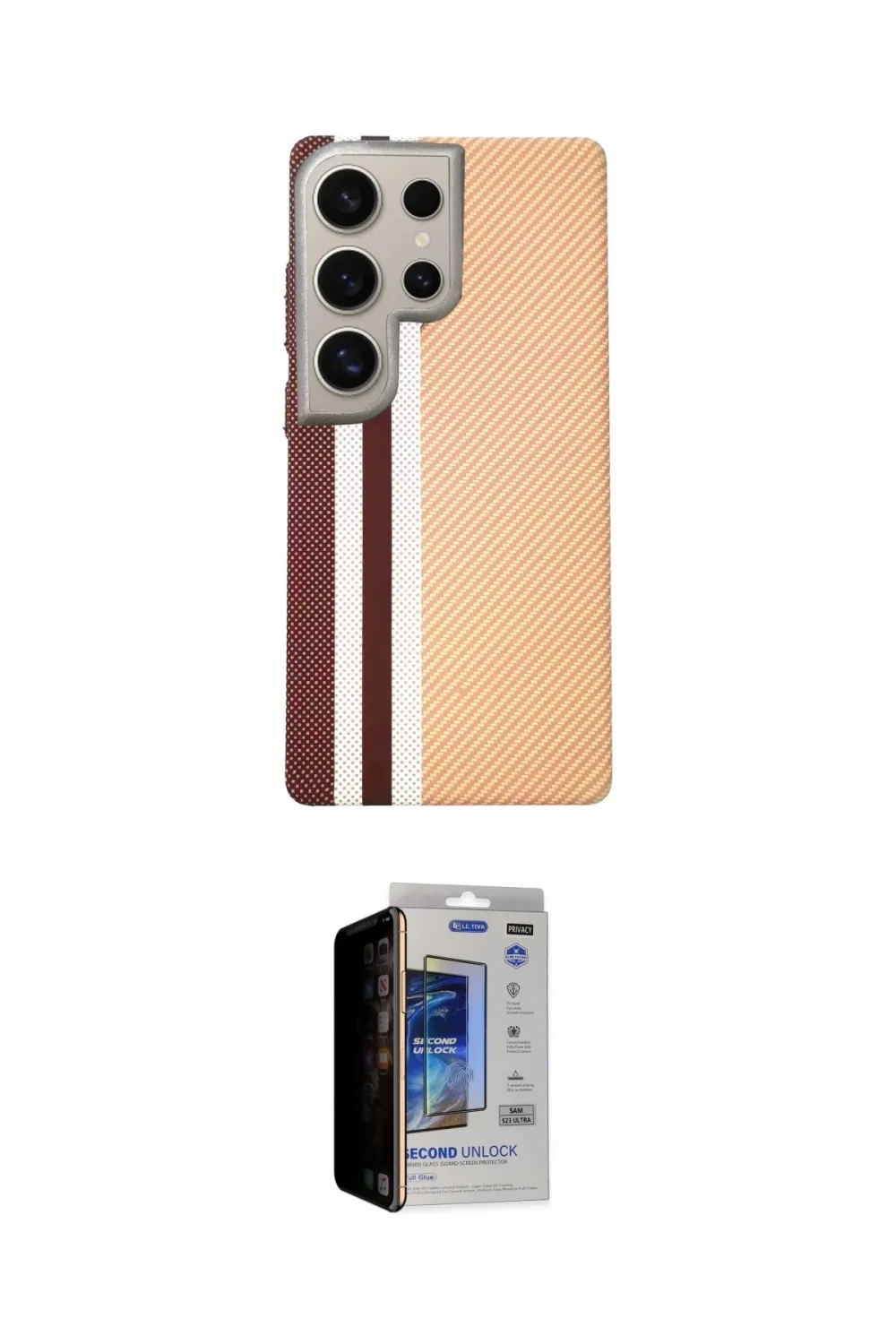 ieg™ Galaxy S23 Ultra Kılıf Eksen Prime - Siyah Durable Full Glue Curved Hayalet Cam