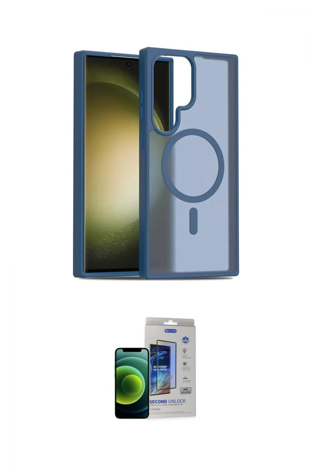 ieg™ Galaxy S23 Ultra Kılıf Siluet Minimal Prime - Siyah Durable Full Glue Curved Cam
