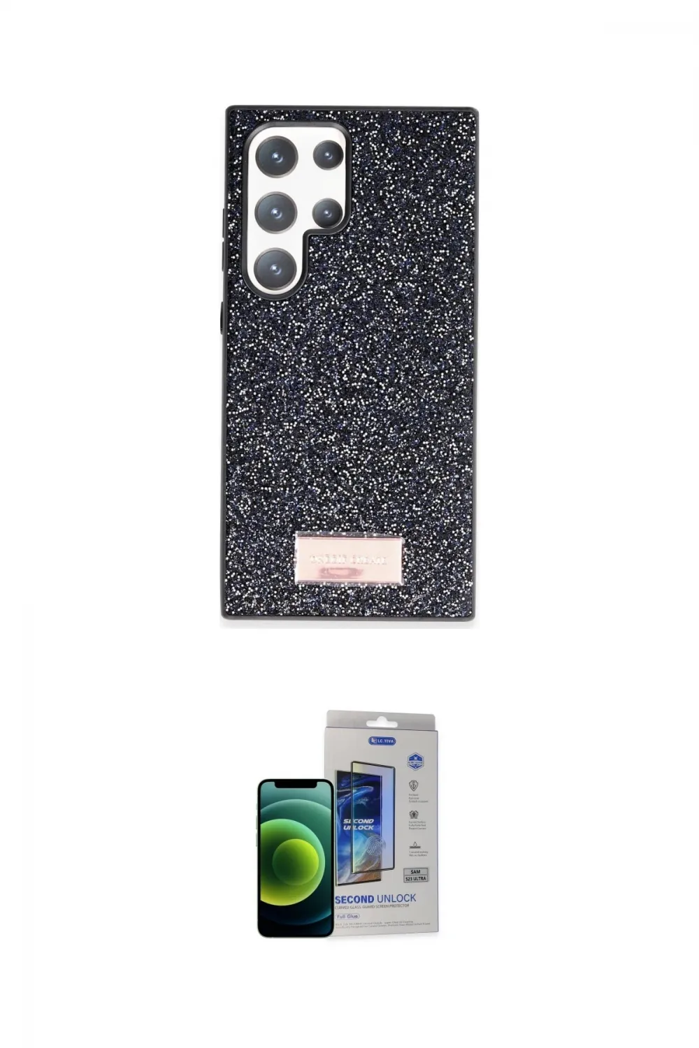 ieg™ Galaxy S23 Ultra Kılıf Vadi Klasik Serisi - Siyah Durable Full Glue Curved Cam