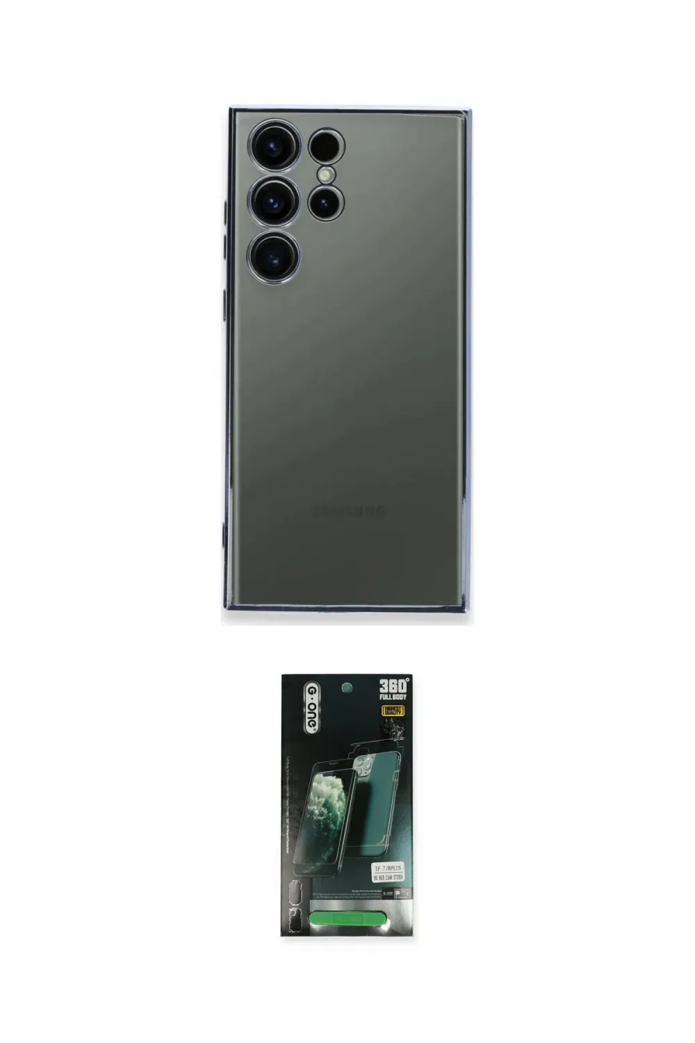 ieg™ Galaxy S23 Ultra Kılıf Vadi Minimal - Şeffaf 360 Full Body Arka Koruyucu