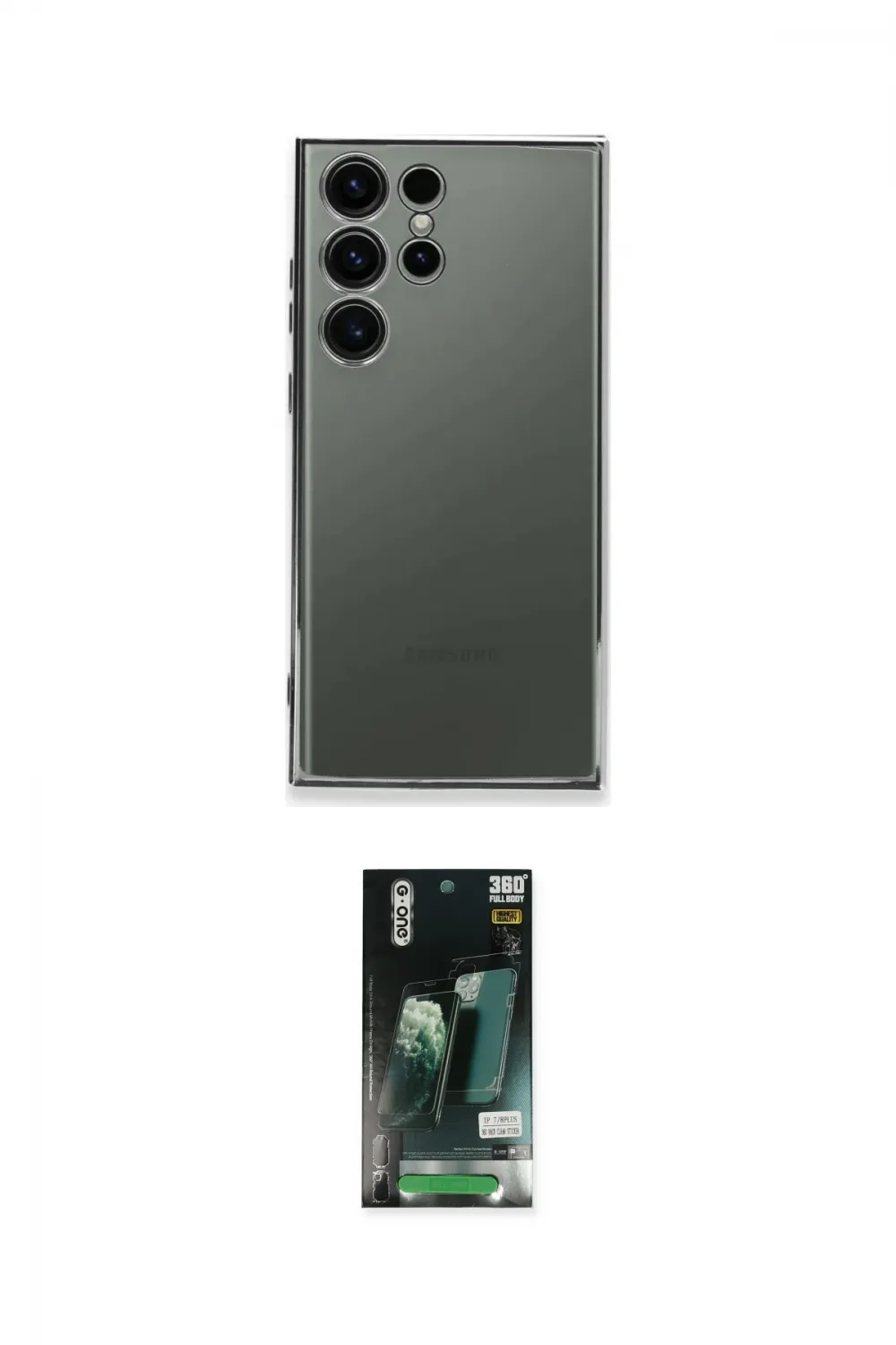 ieg™ Galaxy S23 Ultra Kılıf Vadi Minimal - Şeffaf 360 Full Body Arka Koruyucu