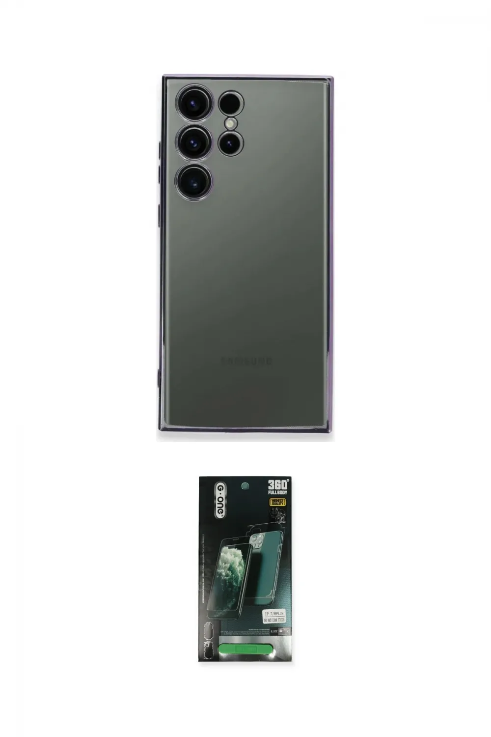 ieg™ Galaxy S23 Ultra Kılıf Vadi Minimal - Şeffaf 360 Full Body Arka Koruyucu