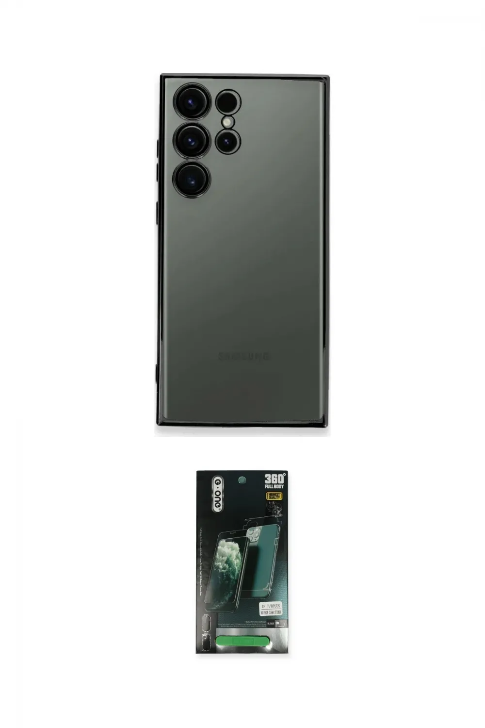 ieg™ Galaxy S23 Ultra Kılıf Vadi Minimal - Şeffaf 360 Full Body Arka Koruyucu