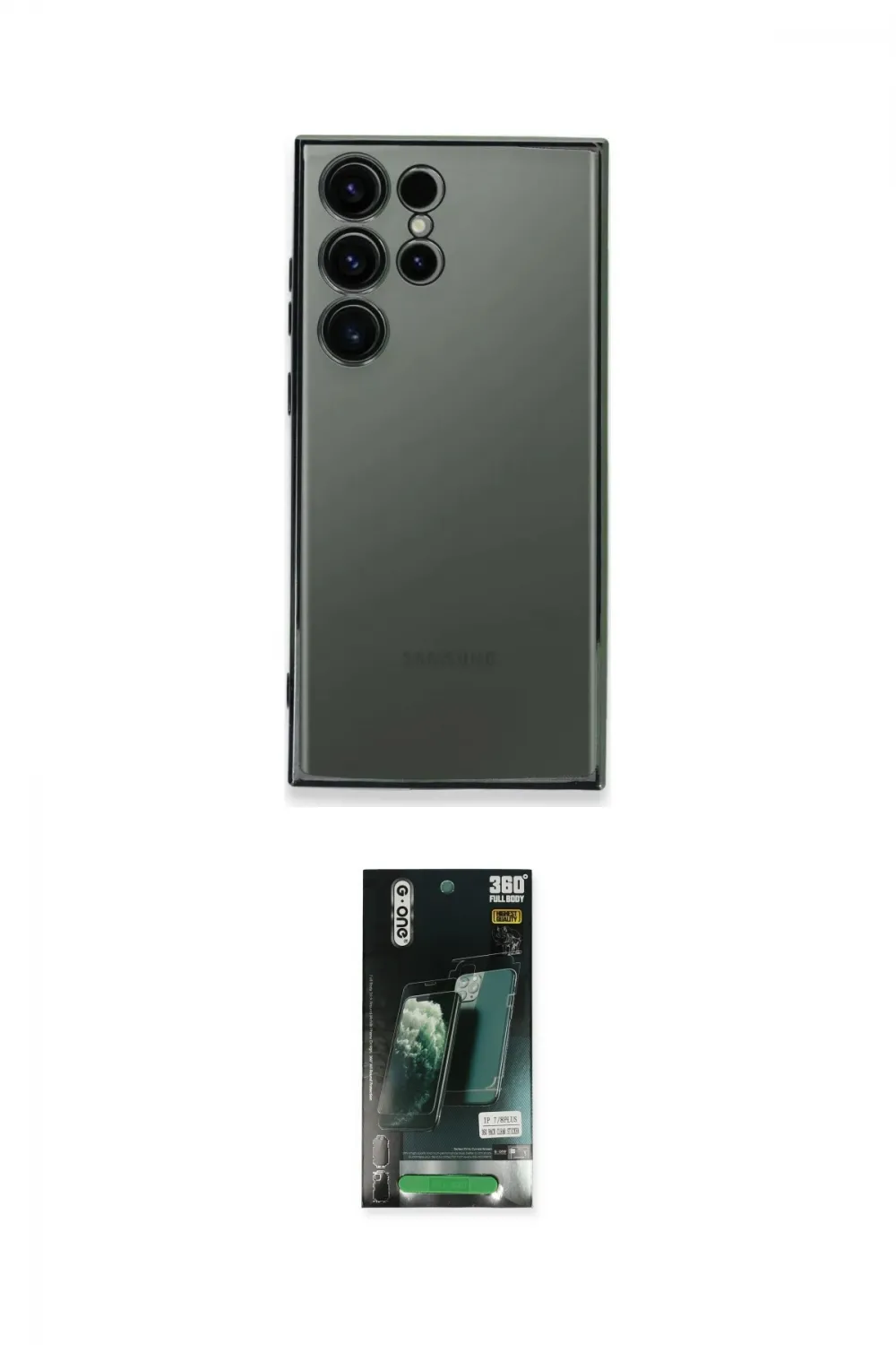 ieg™ Galaxy S23 Ultra Kılıf Vadi Minimal - Şeffaf 360 Full Body Arka Koruyucu