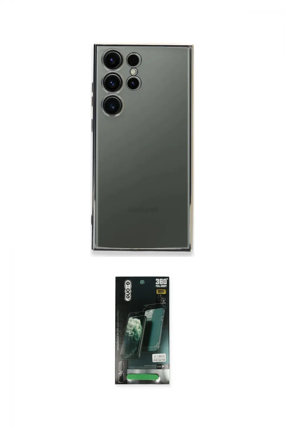 ieg™ Galaxy S23 Ultra Kılıf Vadi Minimal - Siyah 360 Mat Full Body Arka Koruyucu
