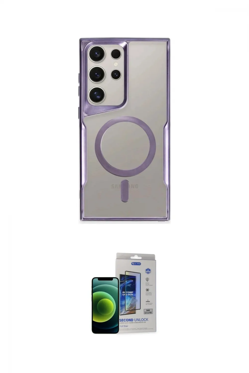 ieg™ Galaxy S23 Ultra Kılıf Yadigar Klasik Özel Seri - Siyah Durable Full Glue Curved Cam