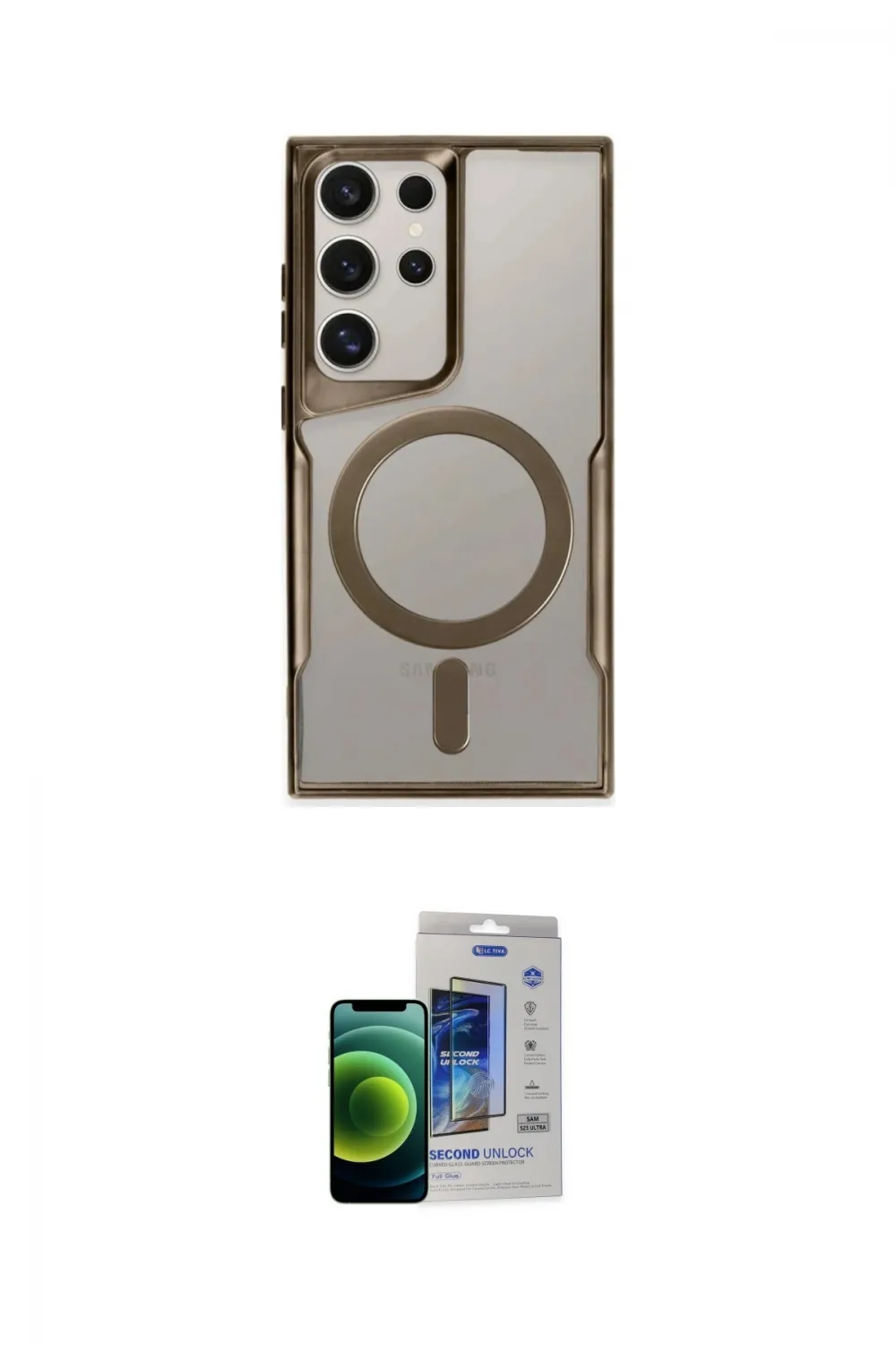 ieg™ Galaxy S23 Ultra Kılıf Yadigar Klasik Özel Seri - Siyah Durable Full Glue Curved Cam
