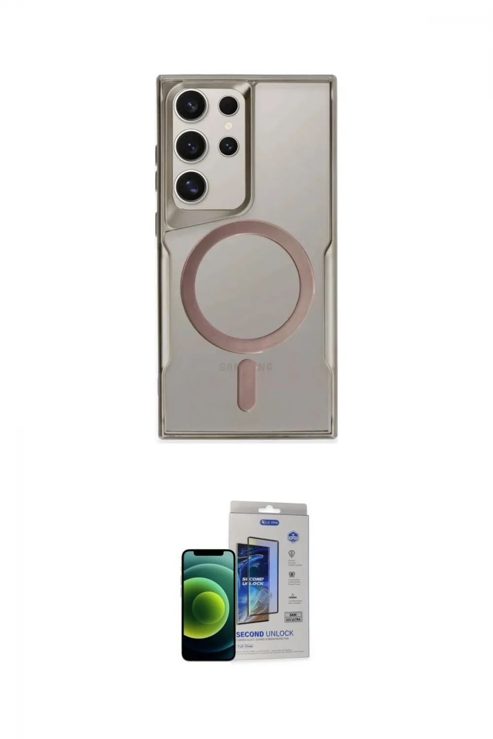 ieg™ Galaxy S23 Ultra Kılıf Yadigar Klasik Özel Seri - Siyah Durable Full Glue Curved Cam
