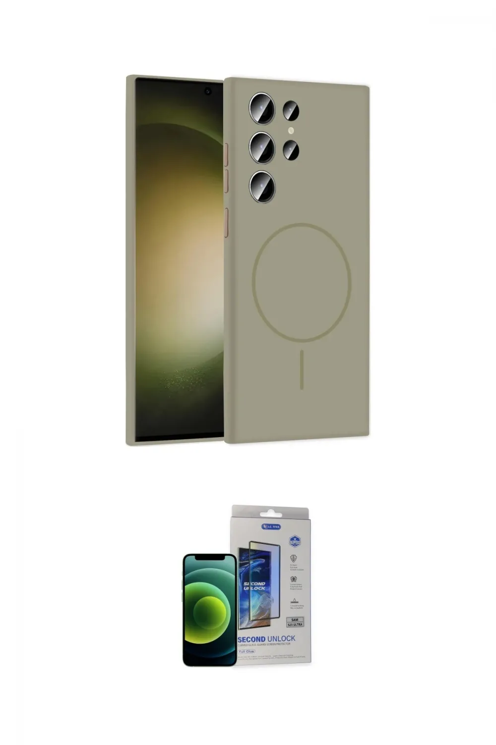 ieg™ Galaxy S23 Ultra Kılıf Yankı Form Serisi - Siyah Durable Full Glue Curved Cam