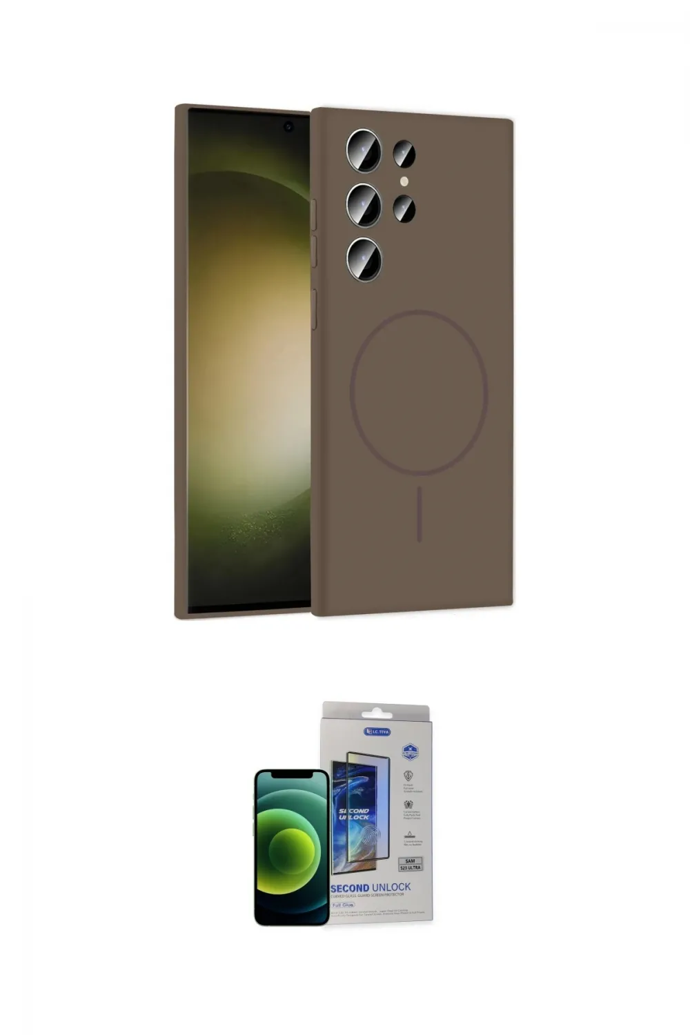 ieg™ Galaxy S23 Ultra Kılıf Yankı Form Serisi - Siyah Durable Full Glue Curved Cam