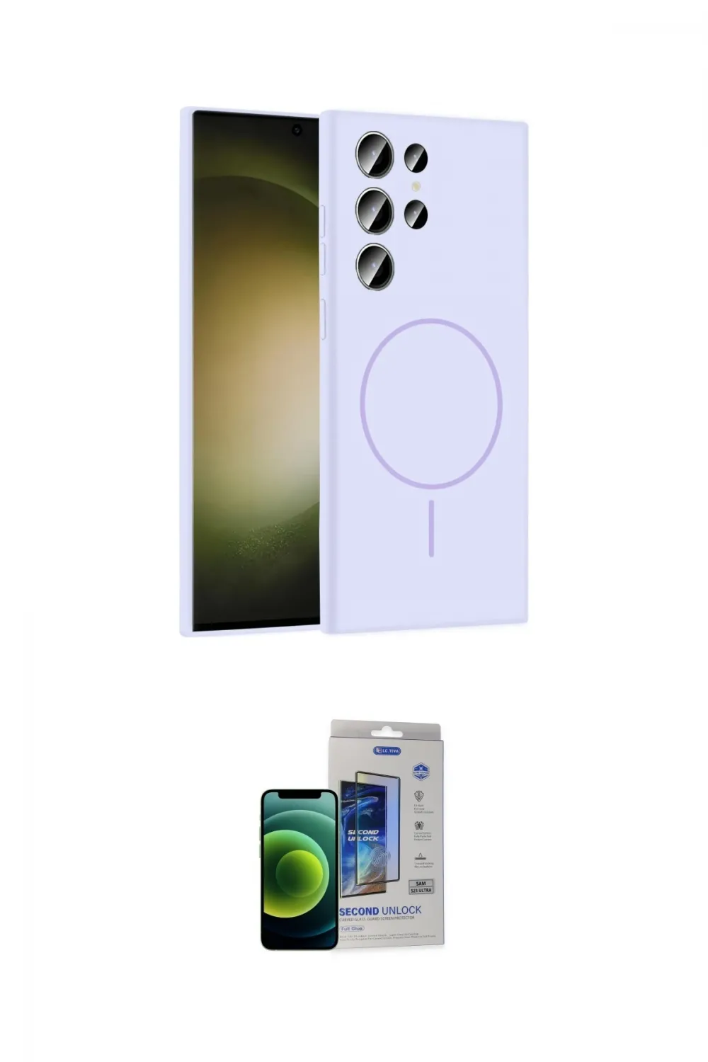 ieg™ Galaxy S23 Ultra Kılıf Yankı Form Serisi - Siyah Durable Full Glue Curved Cam