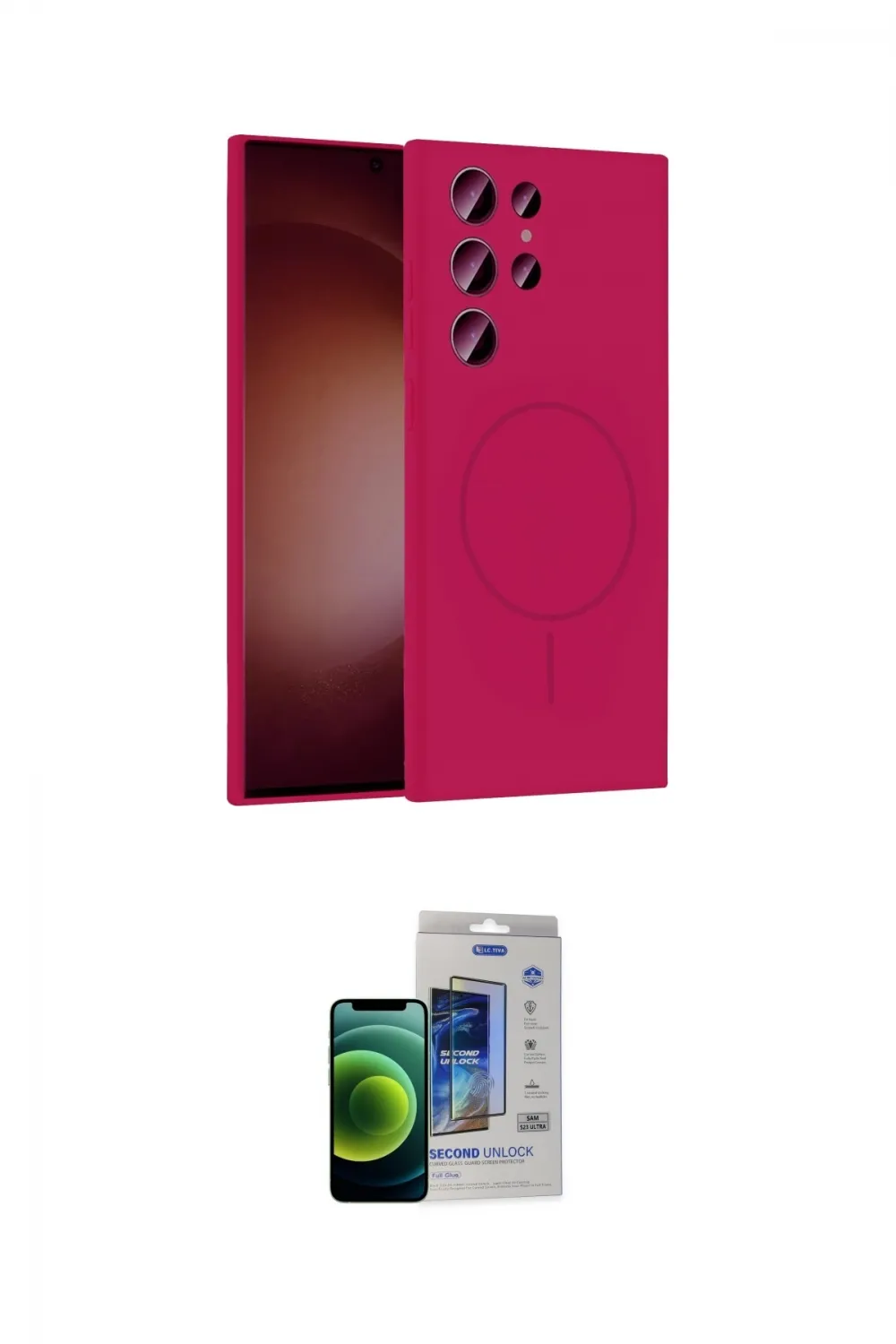 ieg™ Galaxy S23 Ultra Kılıf Yankı Form Serisi - Siyah Durable Full Glue Curved Cam