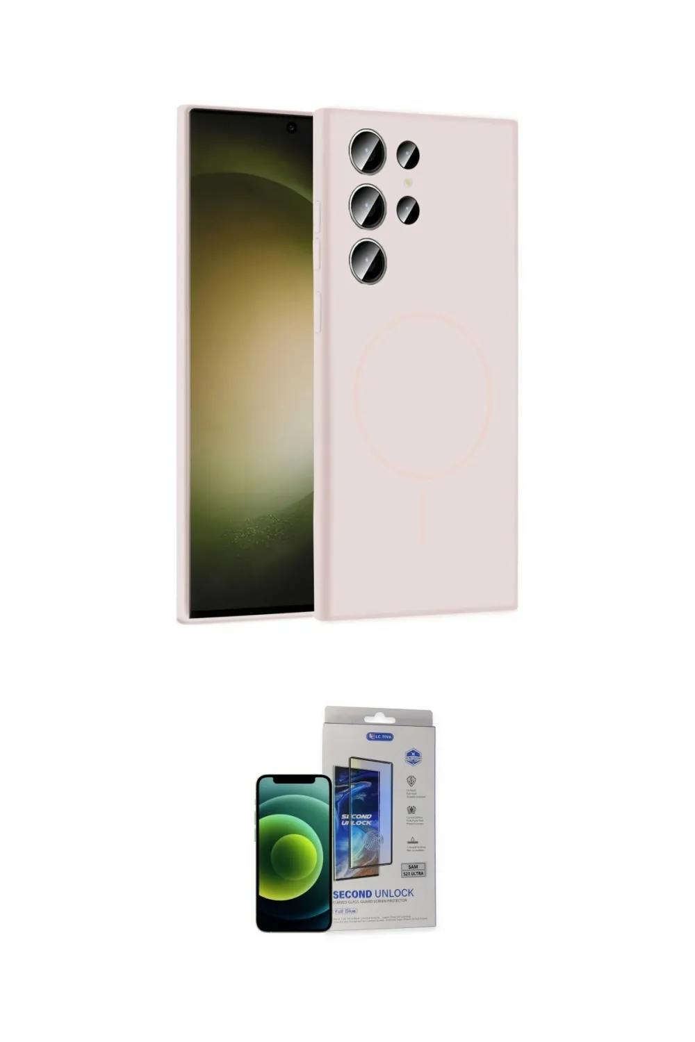 ieg™ Galaxy S23 Ultra Kılıf Yankı Form Serisi - Siyah Durable Full Glue Curved Cam