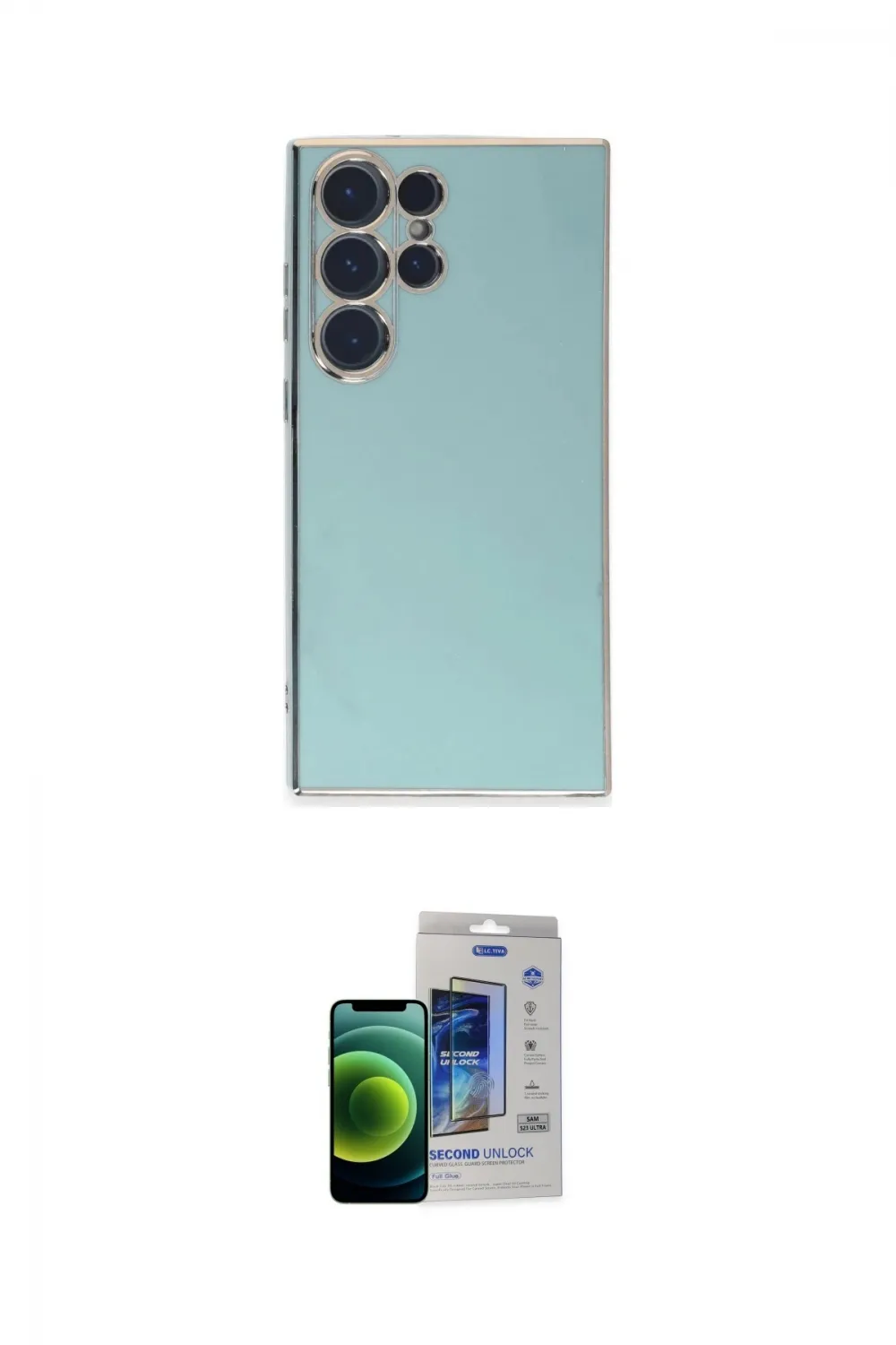 ieg™ Galaxy S23 Ultra Kılıf Yankı Serisi - Siyah Durable Full Glue Curved Cam