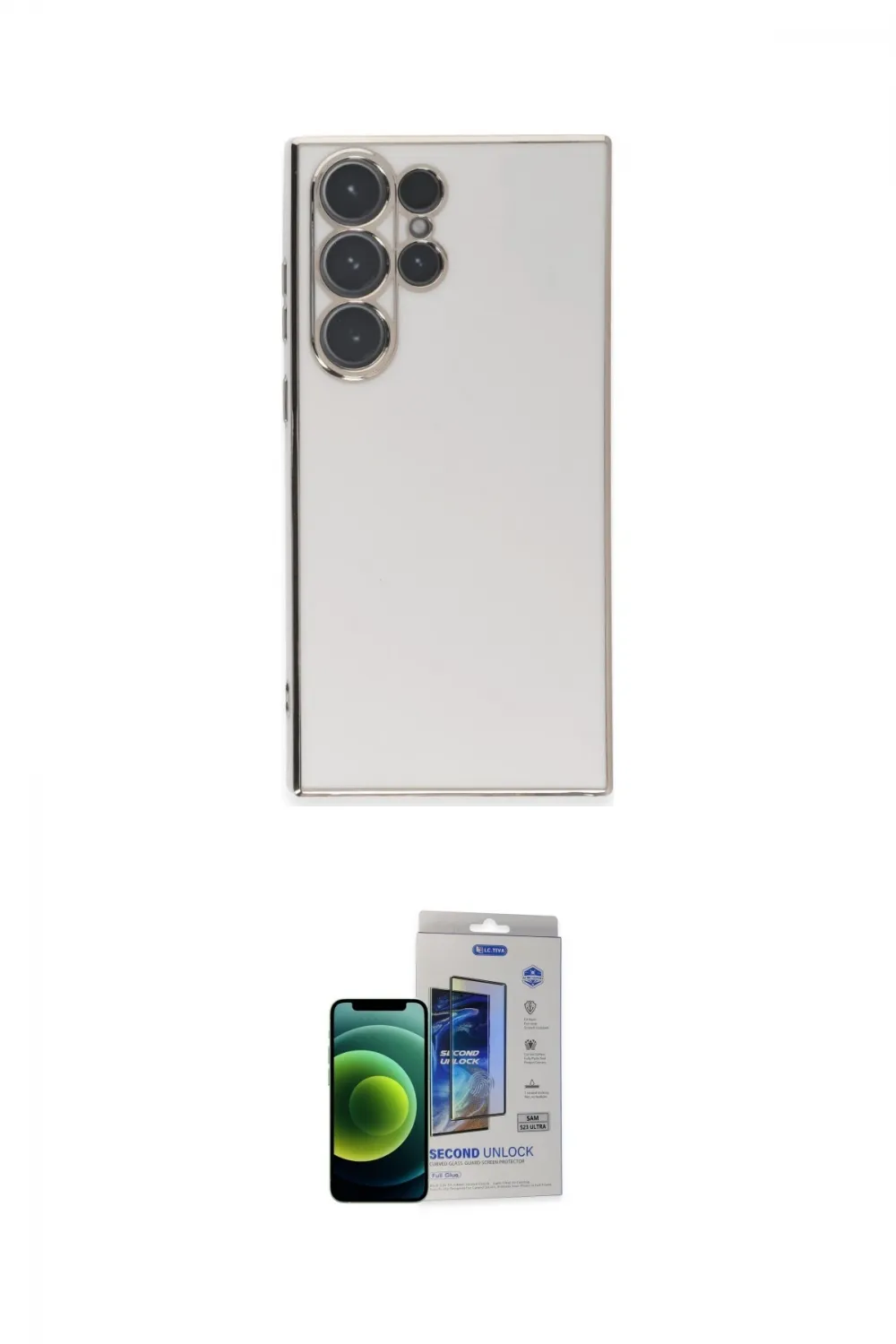 ieg™ Galaxy S23 Ultra Kılıf Yankı Serisi - Siyah Durable Full Glue Curved Cam