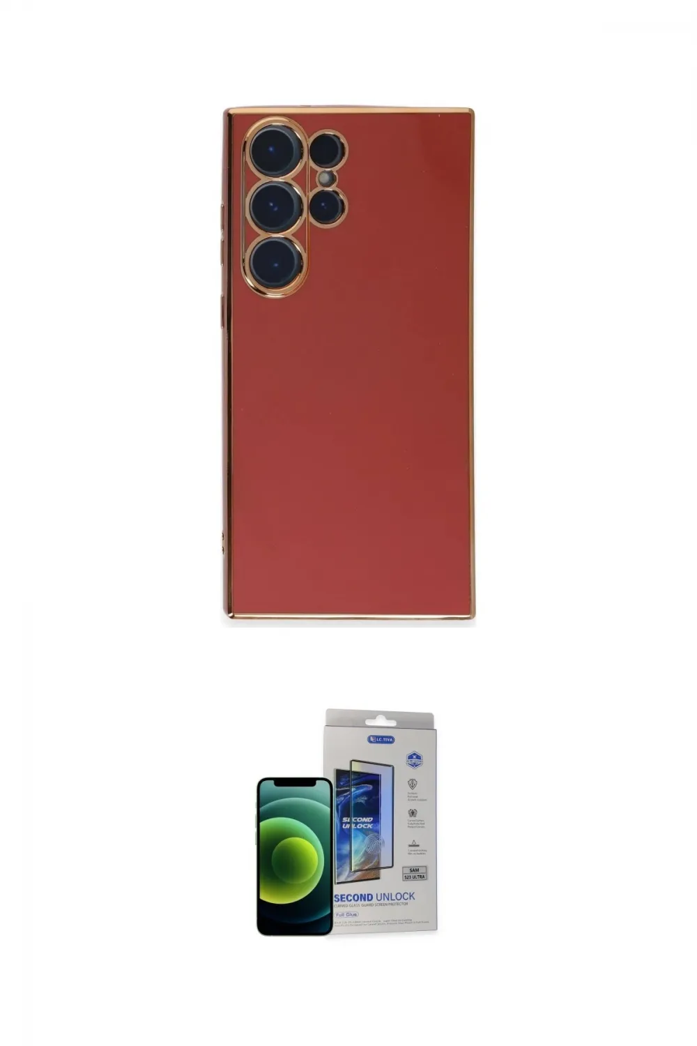 ieg™ Galaxy S23 Ultra Kılıf Yankı Serisi - Siyah Durable Full Glue Curved Cam