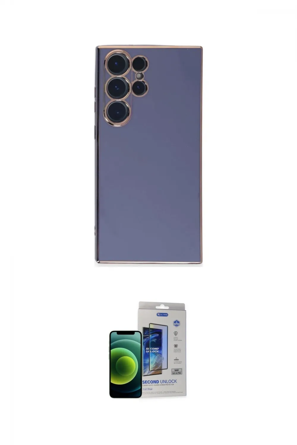 ieg™ Galaxy S23 Ultra Kılıf Yankı Serisi - Siyah Durable Full Glue Curved Cam
