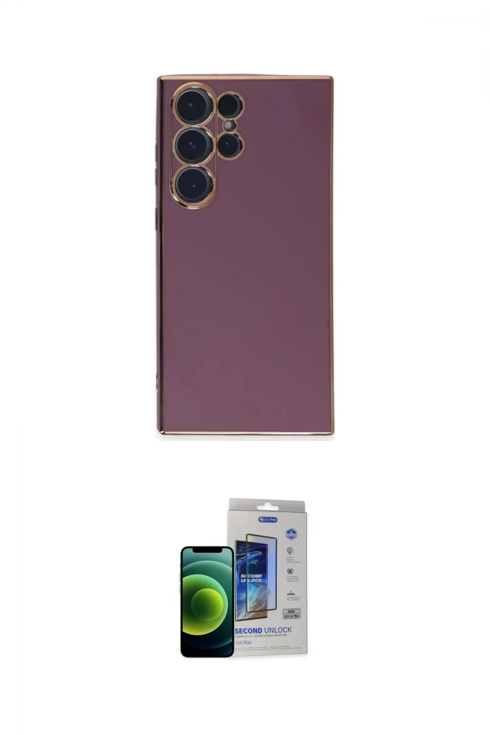 ieg™ Galaxy S23 Ultra Kılıf Yankı Serisi - Siyah Durable Full Glue Curved Cam
