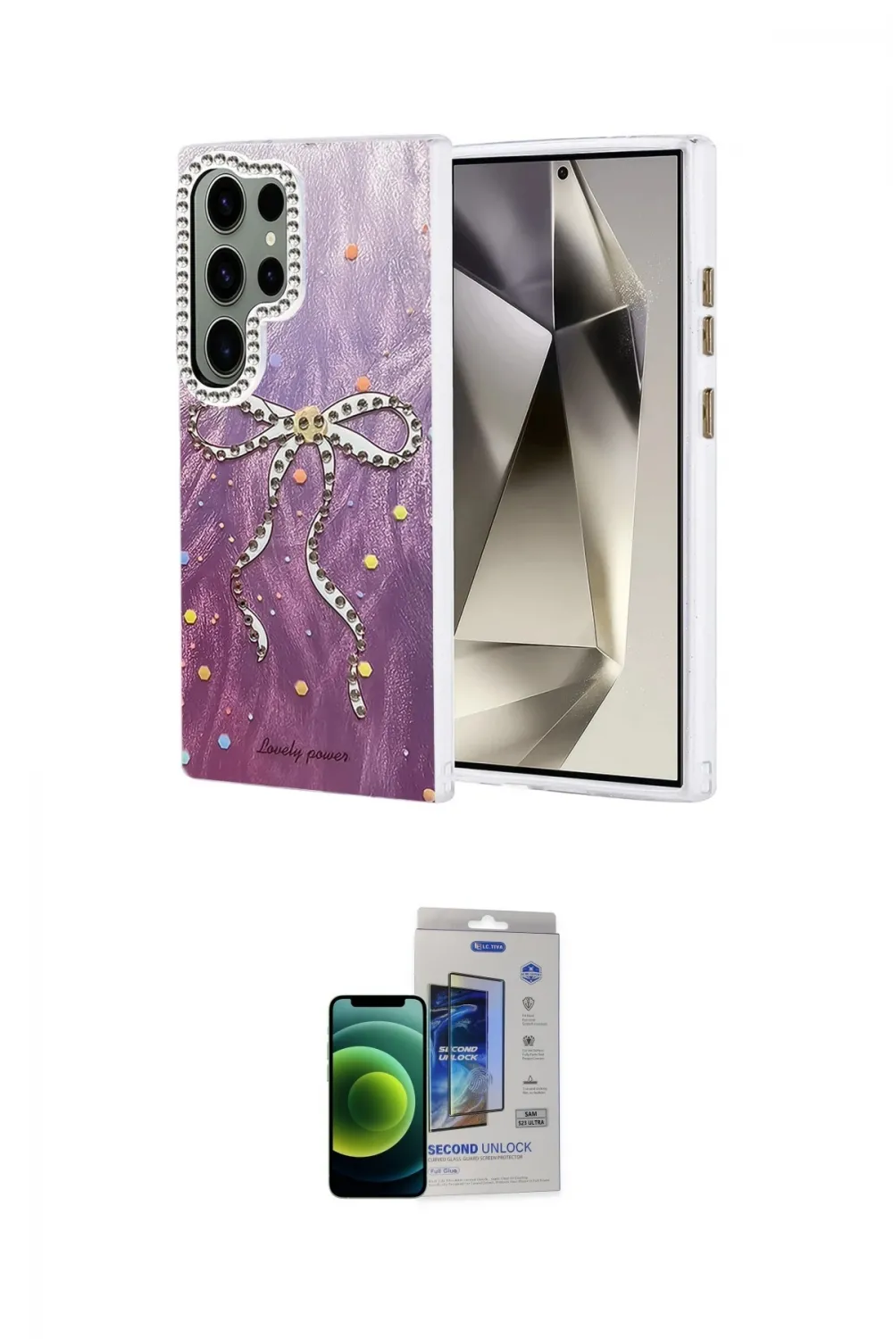 ieg™ Galaxy S23 Ultra Kılıf Zirve Modern Prime - Siyah Durable Full Glue Curved Cam