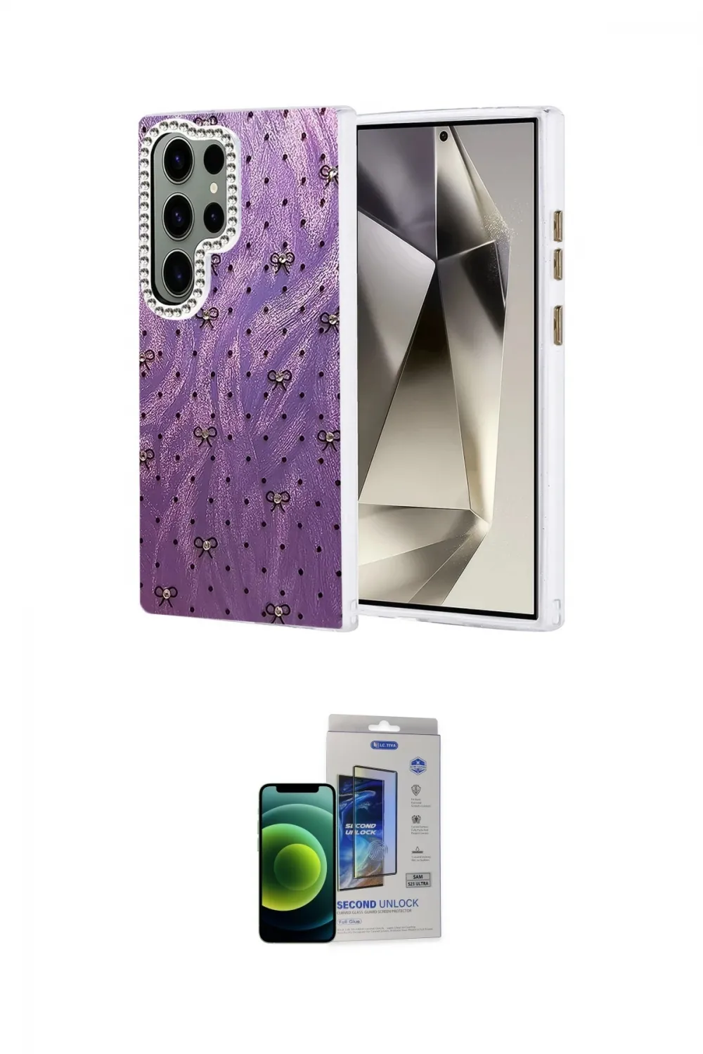 ieg™ Galaxy S23 Ultra Kılıf Zirve Modern Prime - Siyah Durable Full Glue Curved Cam