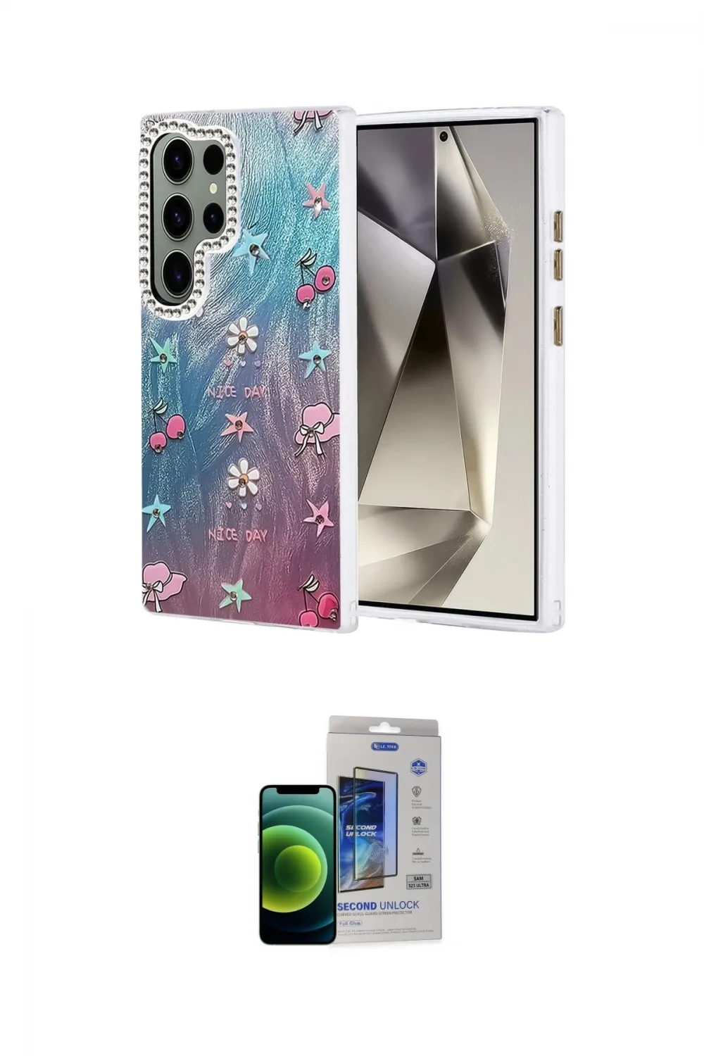 ieg™ Galaxy S23 Ultra Kılıf Zirve Modern Prime - Siyah Durable Full Glue Curved Cam