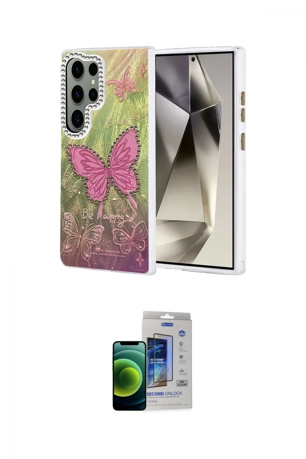 ieg™ Galaxy S23 Ultra Kılıf Zirve Modern Prime - Siyah Durable Full Glue Curved Cam