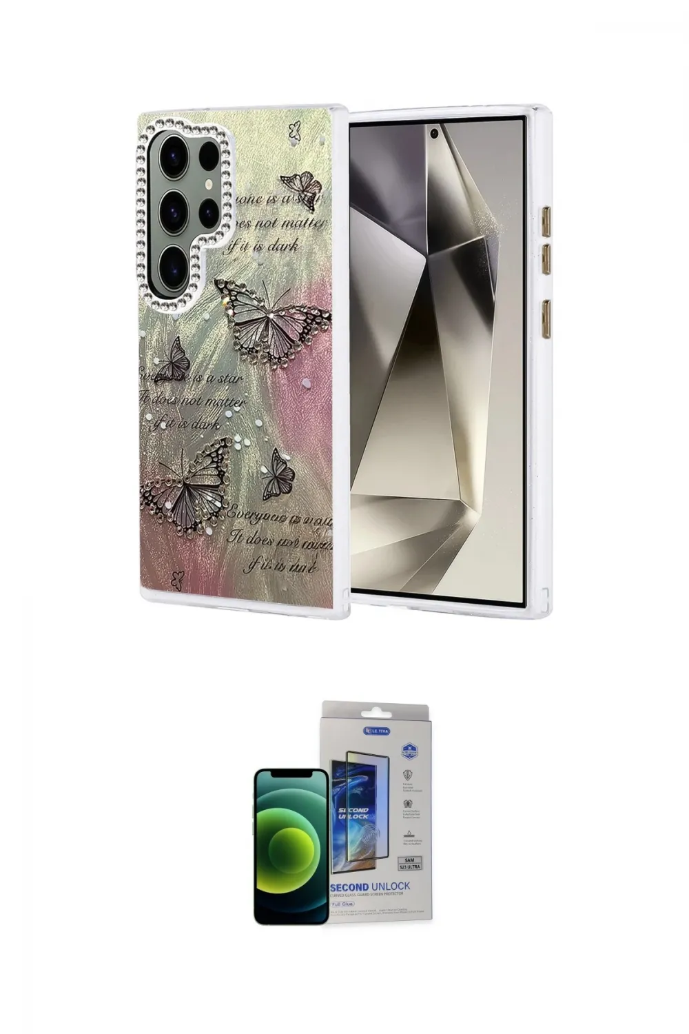 ieg™ Galaxy S23 Ultra Kılıf Zirve Modern Prime - Siyah Durable Full Glue Curved Cam