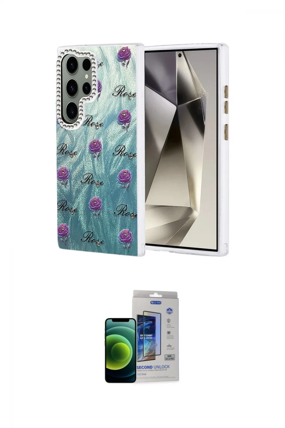 ieg™ Galaxy S23 Ultra Kılıf Zirve Modern Prime - Siyah Durable Full Glue Curved Cam