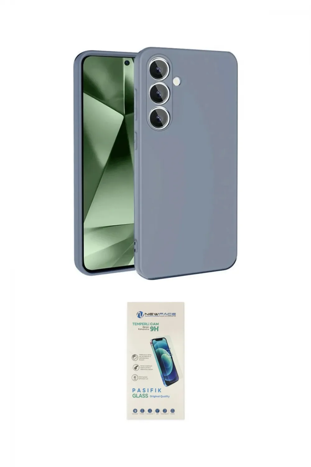 ieg™ Galaxy S24 FE Kılıf Ahenk Serisi - Şeffaf Pasifik Cam Ekran Koruyucu