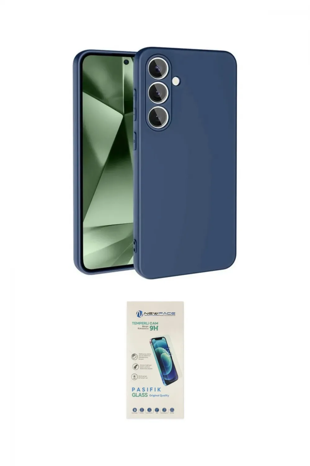 ieg™ Galaxy S24 FE Kılıf Ahenk Serisi - Şeffaf Pasifik Cam Ekran Koruyucu