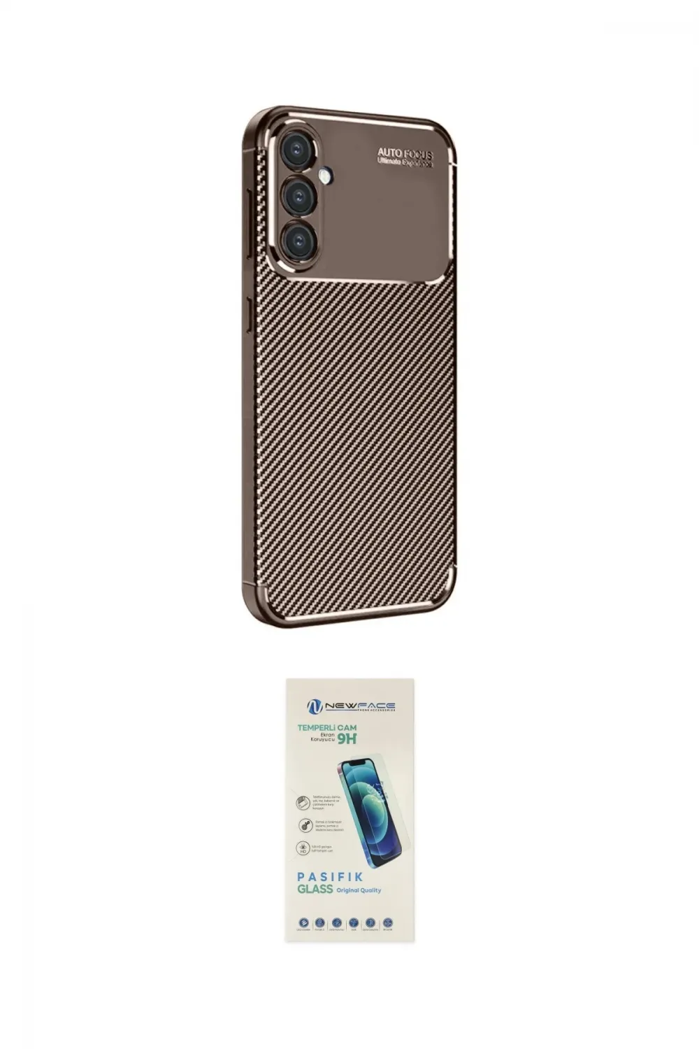ieg™ Galaxy S24 FE Kılıf Eksen Form Prime - Şeffaf Pasifik Cam Ekran Koruyucu