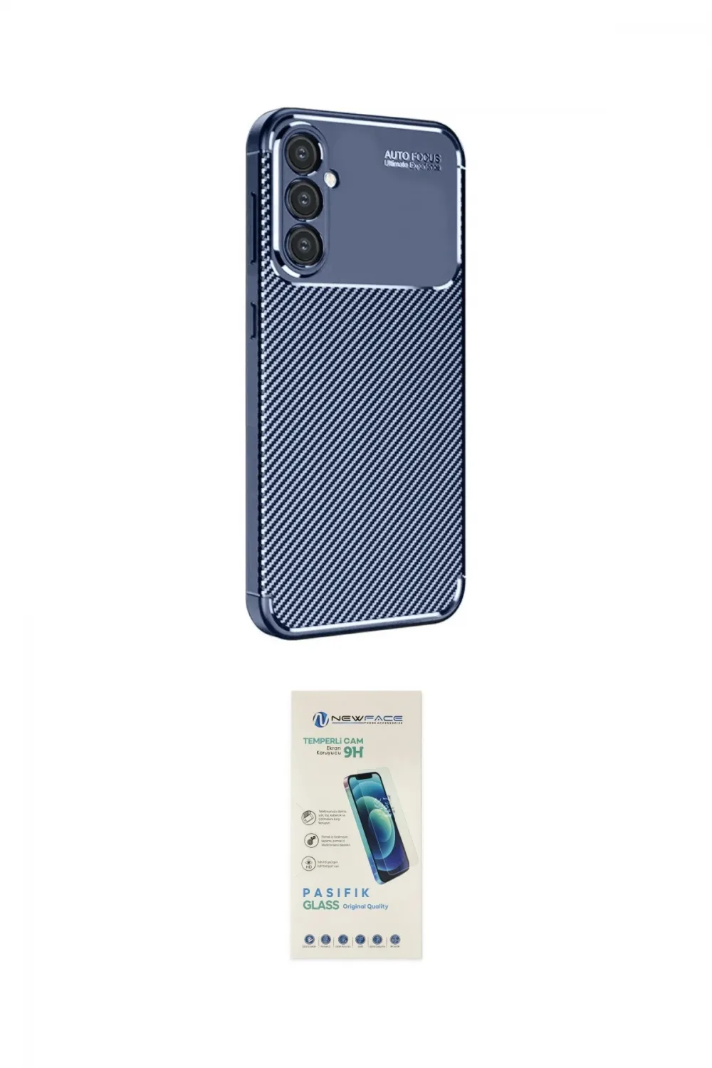 ieg™ Galaxy S24 FE Kılıf Eksen Form Prime - Şeffaf Pasifik Cam Ekran Koruyucu