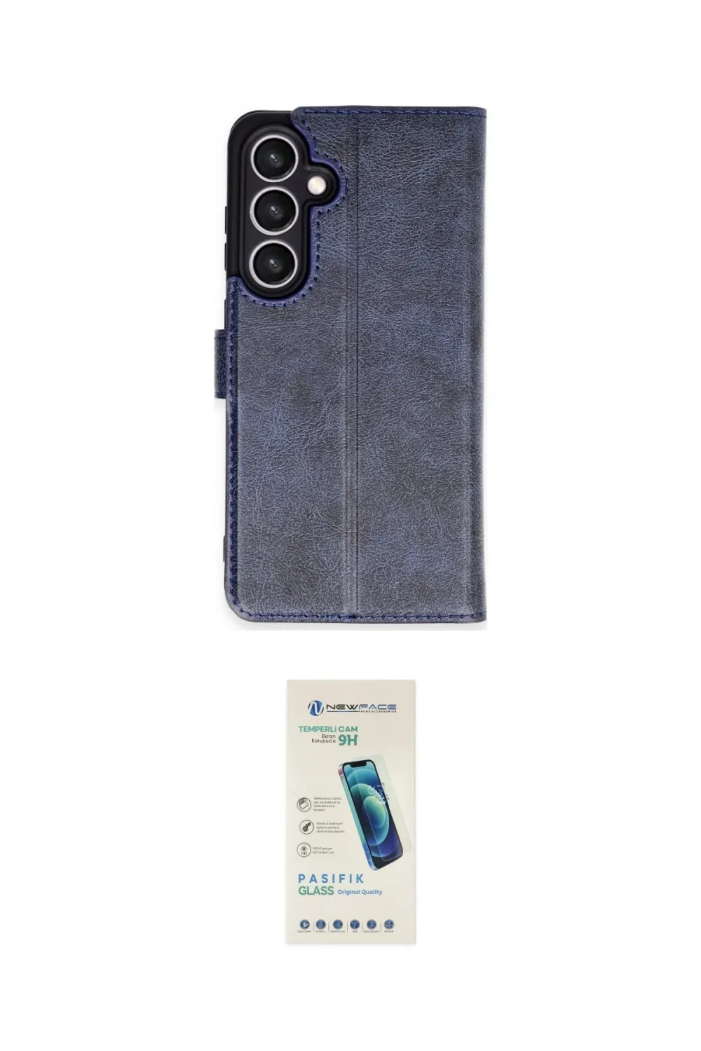 ieg™ Galaxy S24 FE Kılıf Siluet Işık Serisi - Şeffaf Pasifik Cam Ekran Koruyucu
