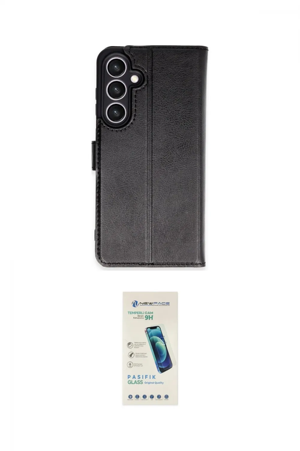 ieg™ Galaxy S24 FE Kılıf Siluet Işık Serisi - Şeffaf Pasifik Cam Ekran Koruyucu
