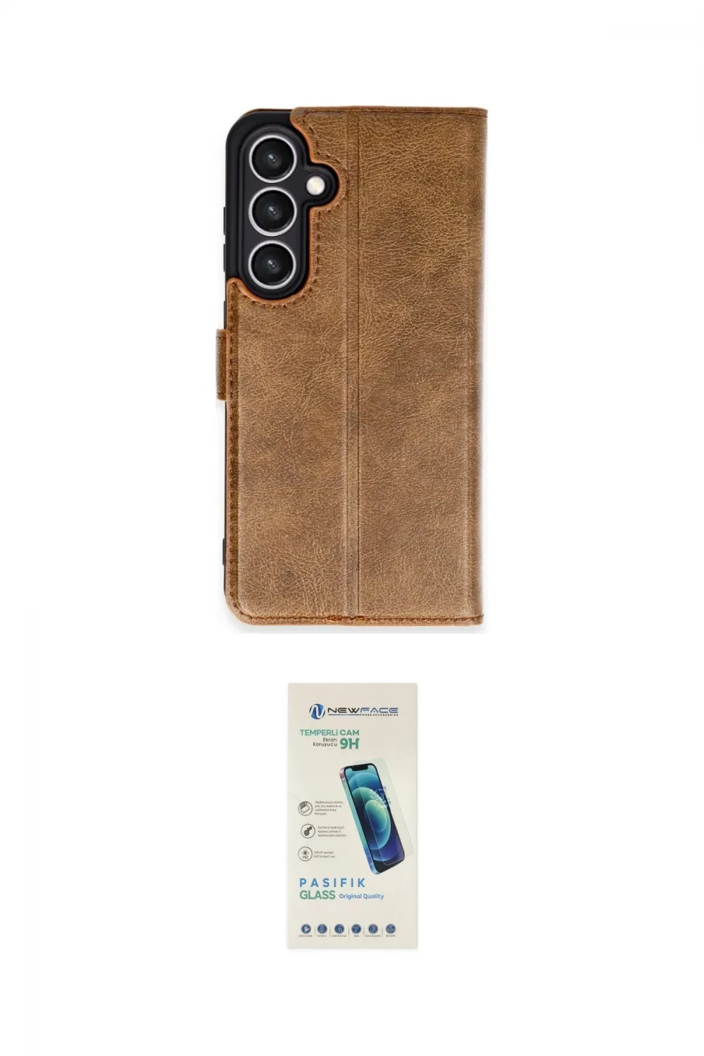 ieg™ Galaxy S24 FE Kılıf Siluet Işık Serisi - Şeffaf Pasifik Cam Ekran Koruyucu