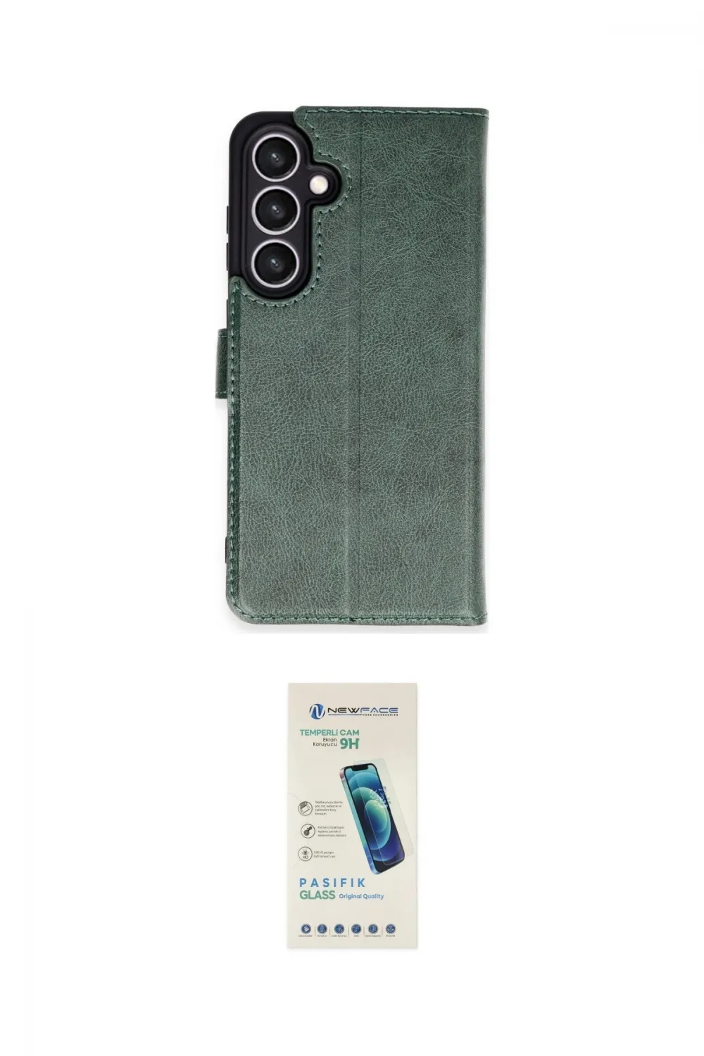 ieg™ Galaxy S24 FE Kılıf Siluet Işık Serisi - Şeffaf Pasifik Cam Ekran Koruyucu