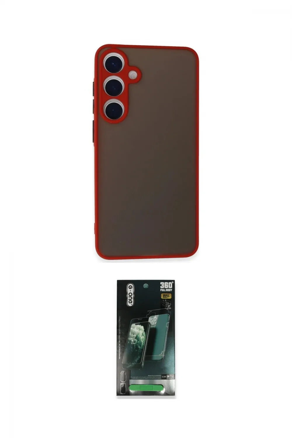 ieg™ Galaxy S24 Kılıf Ahenk Çizgi Serisi - Şeffaf 360 Full Body Arka Koruyucu