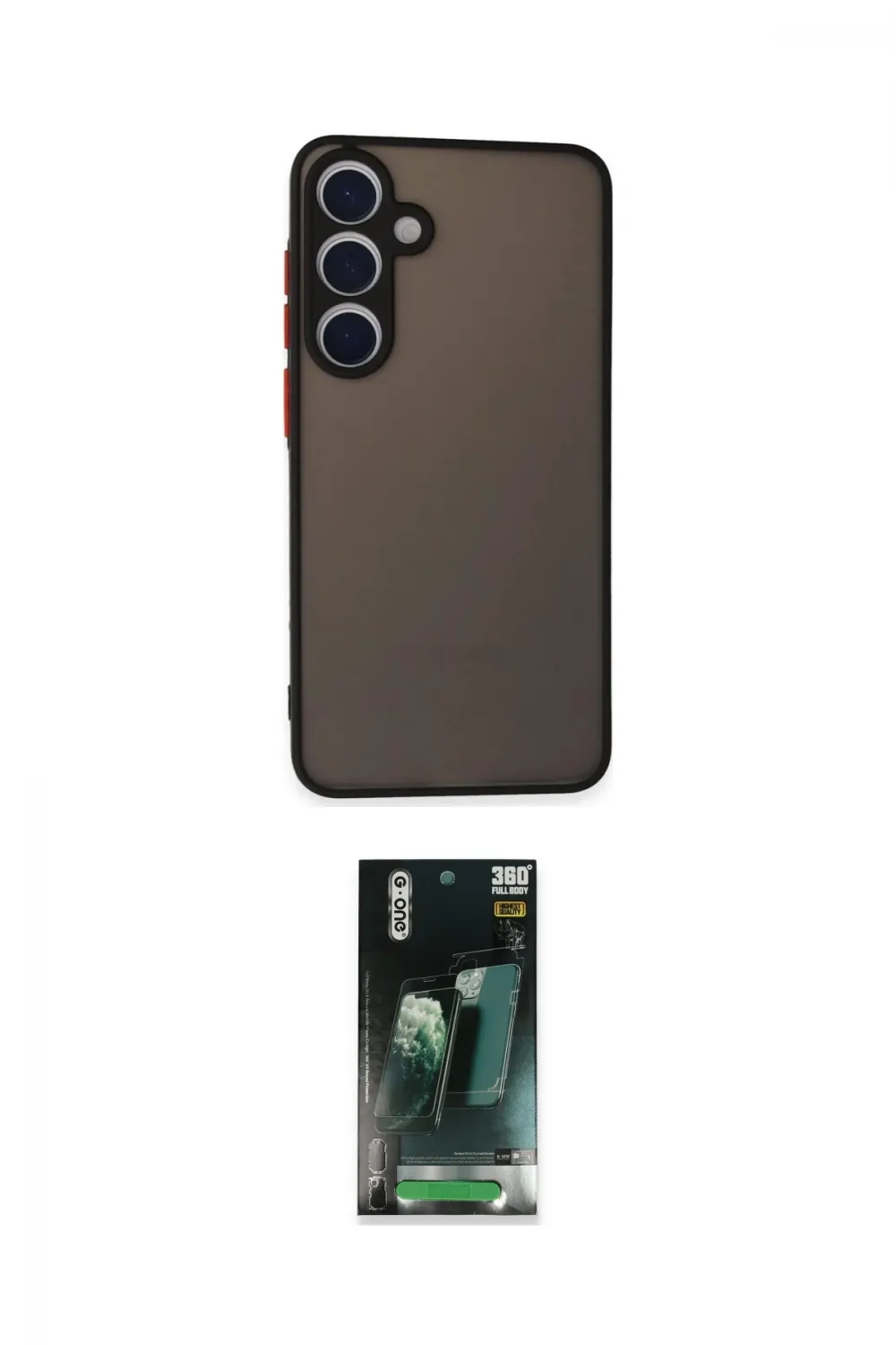 ieg™ Galaxy S24 Kılıf Ahenk Çizgi Serisi - Şeffaf 360 Full Body Arka Koruyucu