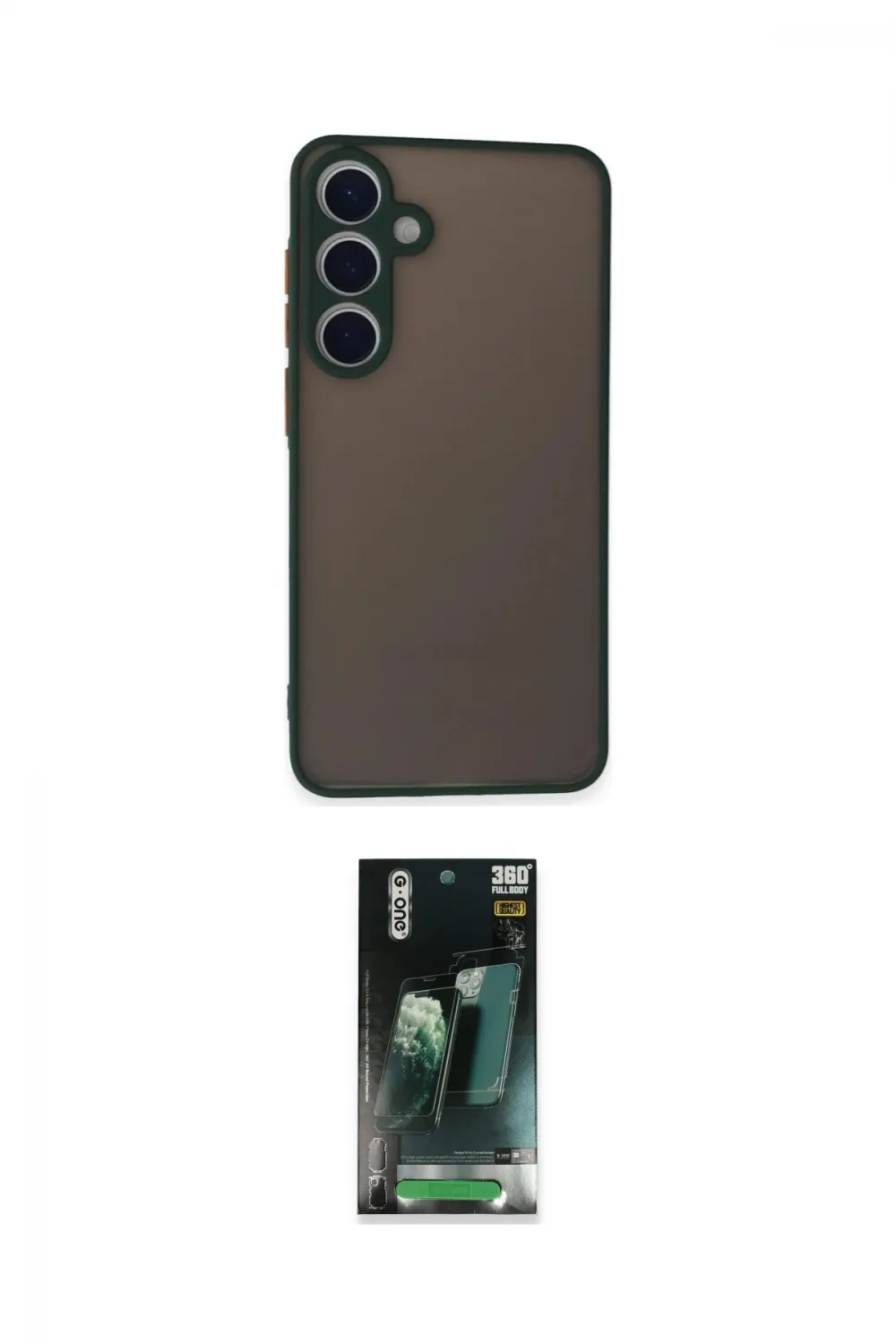 ieg™ Galaxy S24 Kılıf Ahenk Çizgi Serisi - Şeffaf 360 Full Body Arka Koruyucu