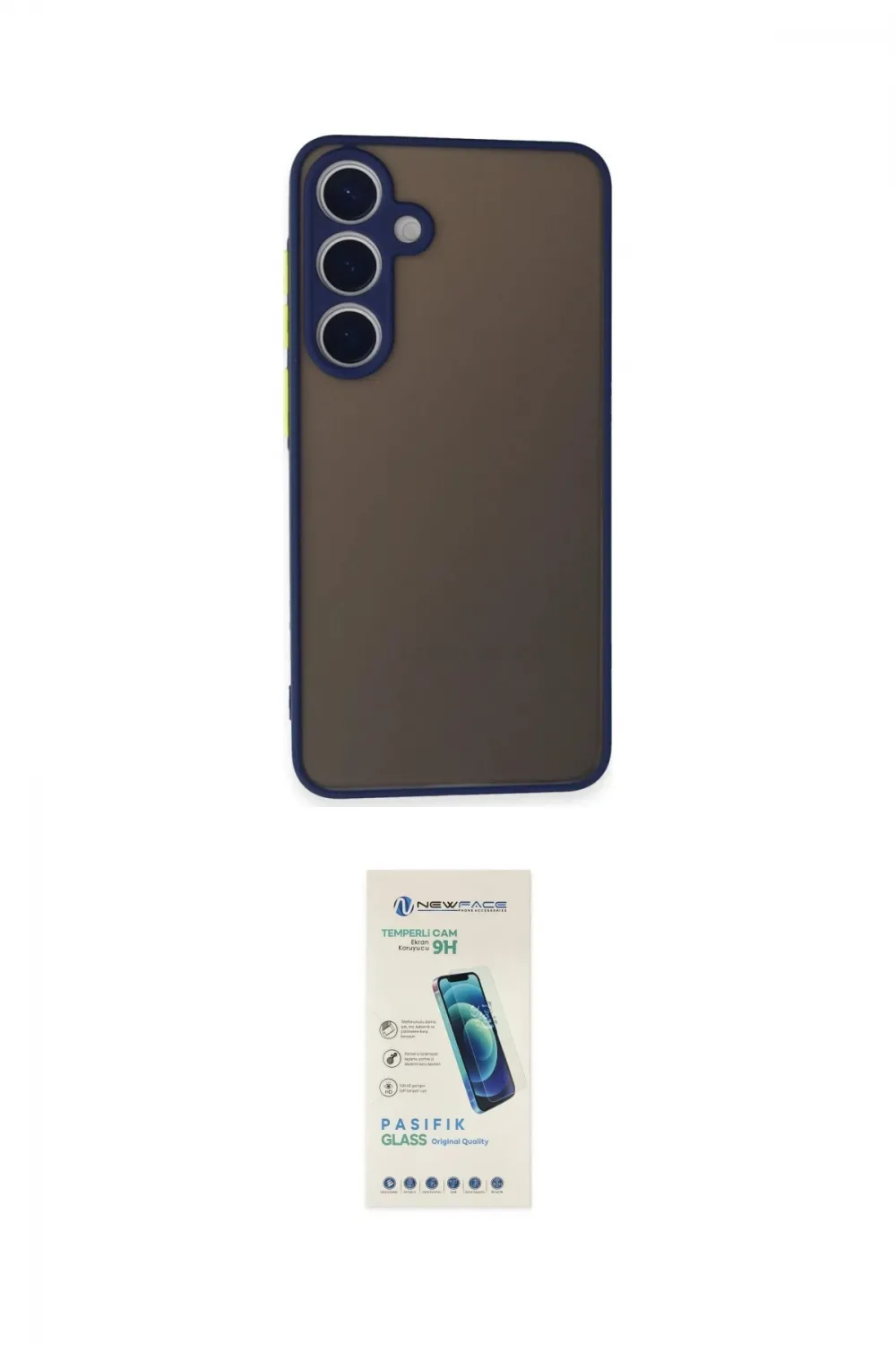 ieg™ Galaxy S24 Kılıf Ahenk Çizgi Serisi - Şeffaf Pasifik Cam Ekran Koruyucu