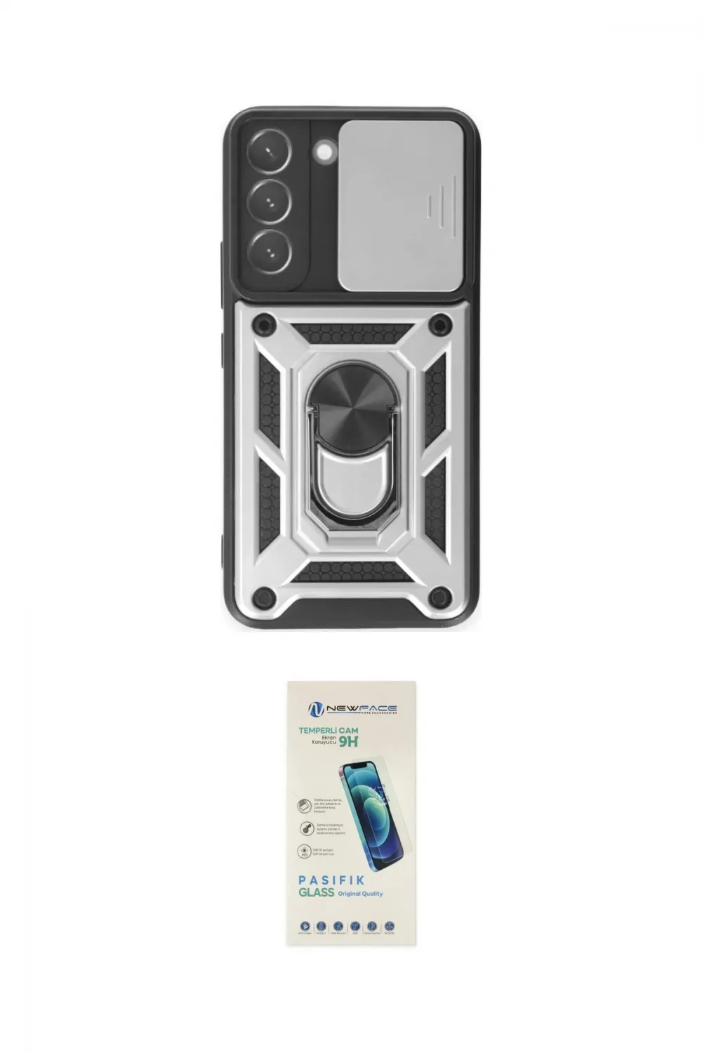 ieg™ Galaxy S24 Kılıf Ahenk Klasik - Şeffaf Pasifik Cam Ekran Koruyucu
