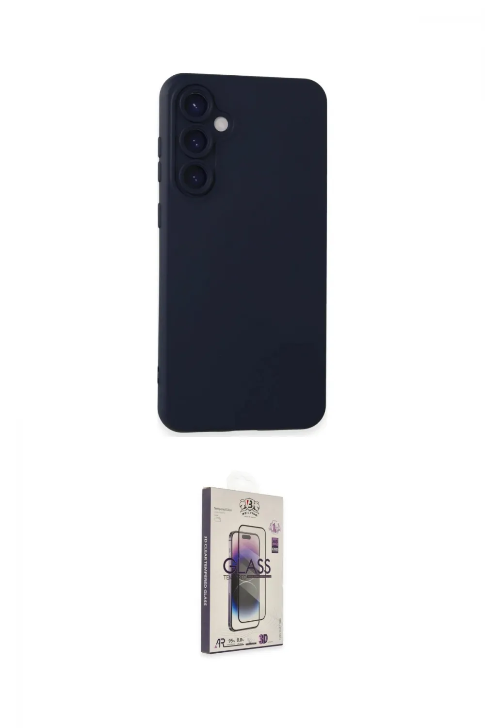 ieg™ Galaxy S24 Kılıf Ahenk Serisi - Siyah Bilvis 3D Cam Ekran Koruyucu