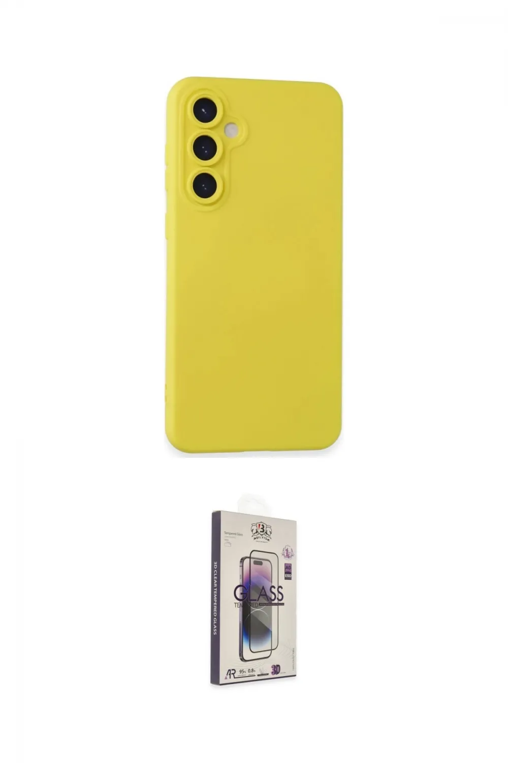 ieg™ Galaxy S24 Kılıf Ahenk Serisi - Siyah Bilvis 3D Cam Ekran Koruyucu