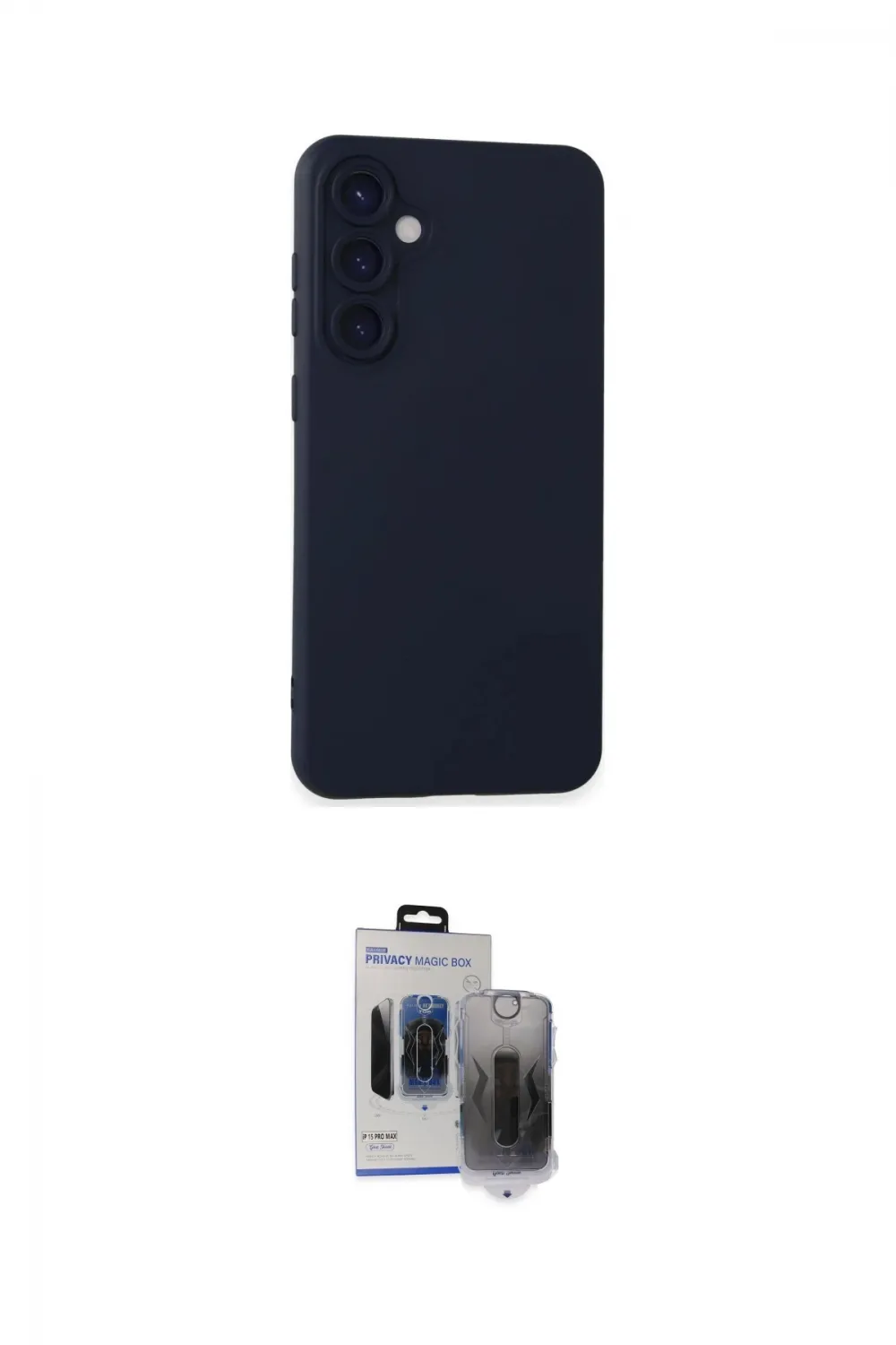 ieg™ Galaxy S24 Kılıf Ahenk Serisi - Siyah Vanessa Magic Hayalet Cam