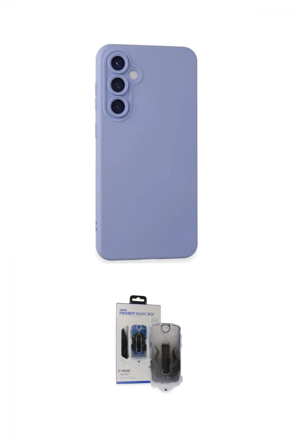 ieg™ Galaxy S24 Kılıf Ahenk Serisi - Siyah Vanessa Magic Hayalet Cam