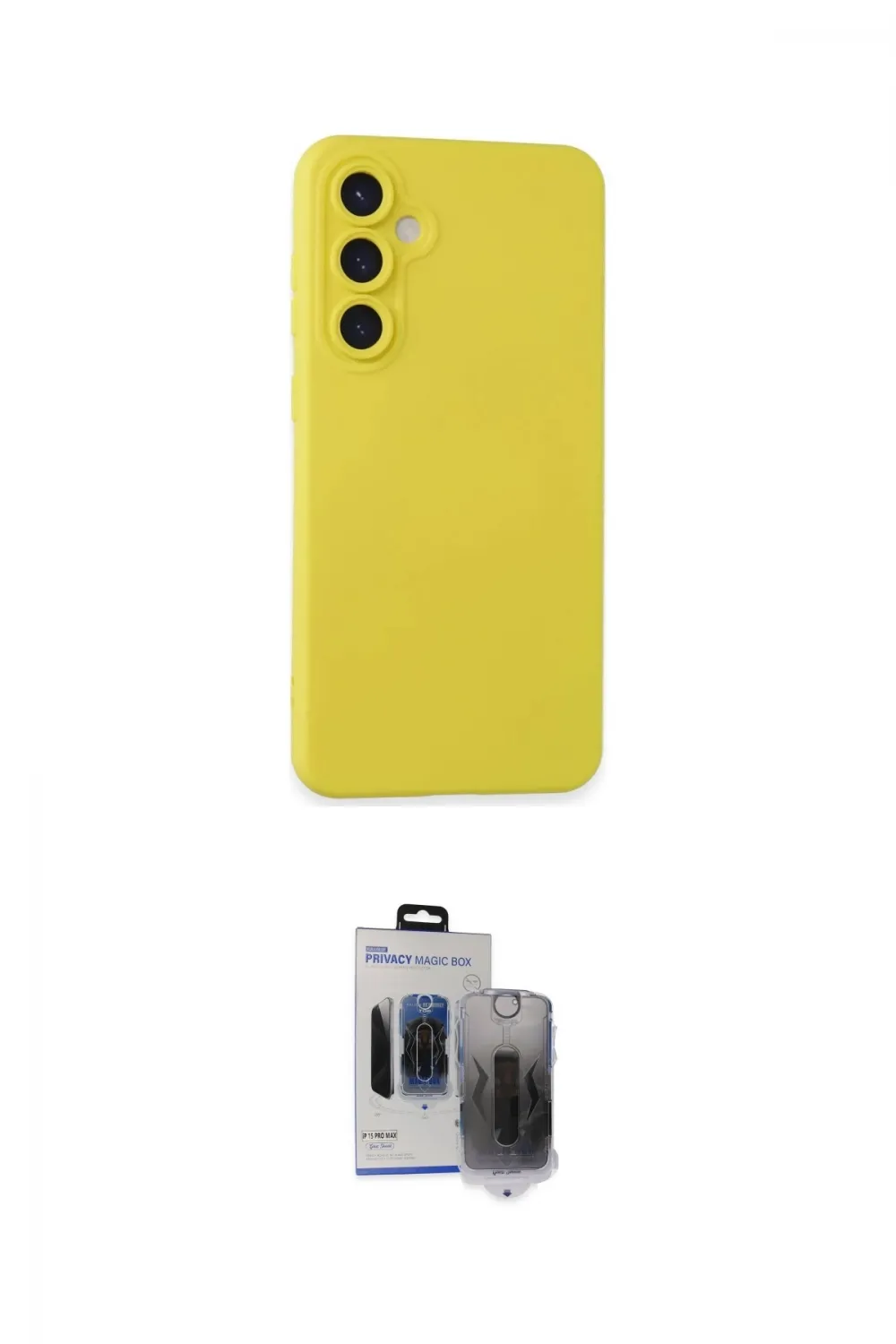 ieg™ Galaxy S24 Kılıf Ahenk Serisi - Siyah Vanessa Magic Hayalet Cam